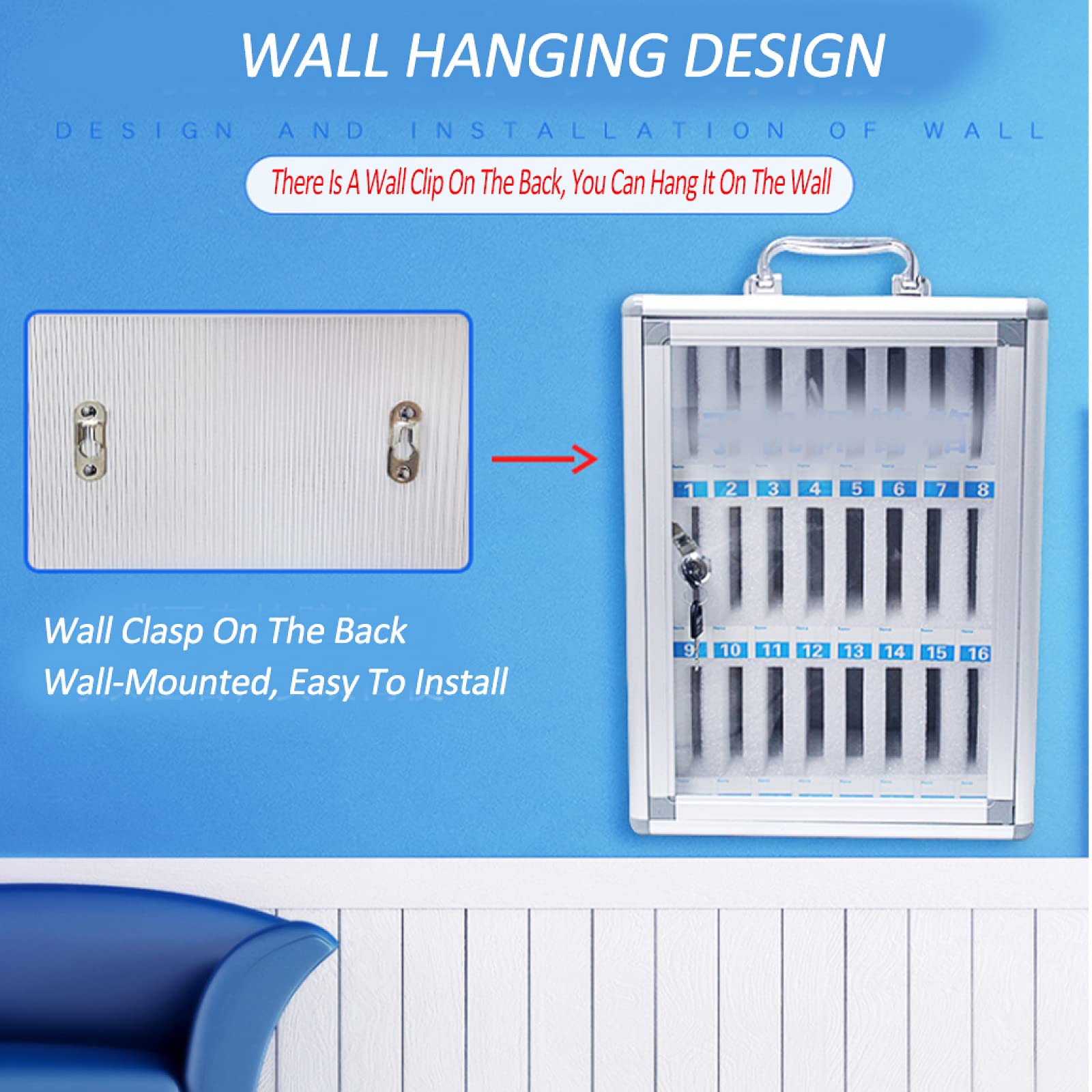 Caja De Seguridad Portátil con Cerradura para Teléfono Móvil - Transparente para Guardar Teléfonos Móviles Soporte Seguro para El Hogar O La Oficina.
