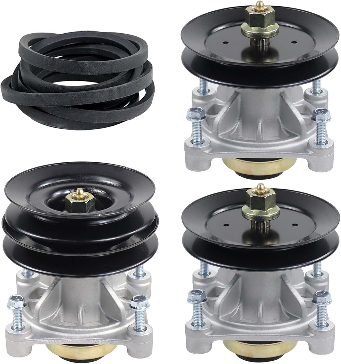 NICHEFLAG 3Pack 532174356 Spindle Assembly with 532173436 Spindle Pulley 532174375