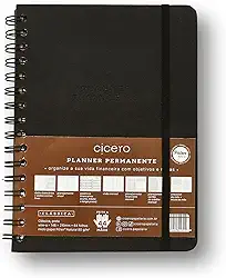 Planner Wire-O Clássica Financeiro A5 Preto, Cicero