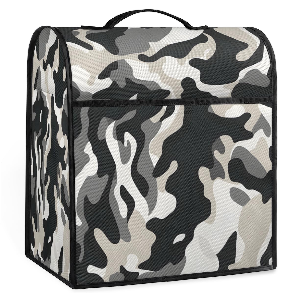 Coffee Maker Cover Black White Camouflage Kitchen Appliance Covers Small Appliance Covers Blender Cover Juicer Cover Dust Covers for Kitchen Appliances with Top Handle and Pockets,Washable,B586