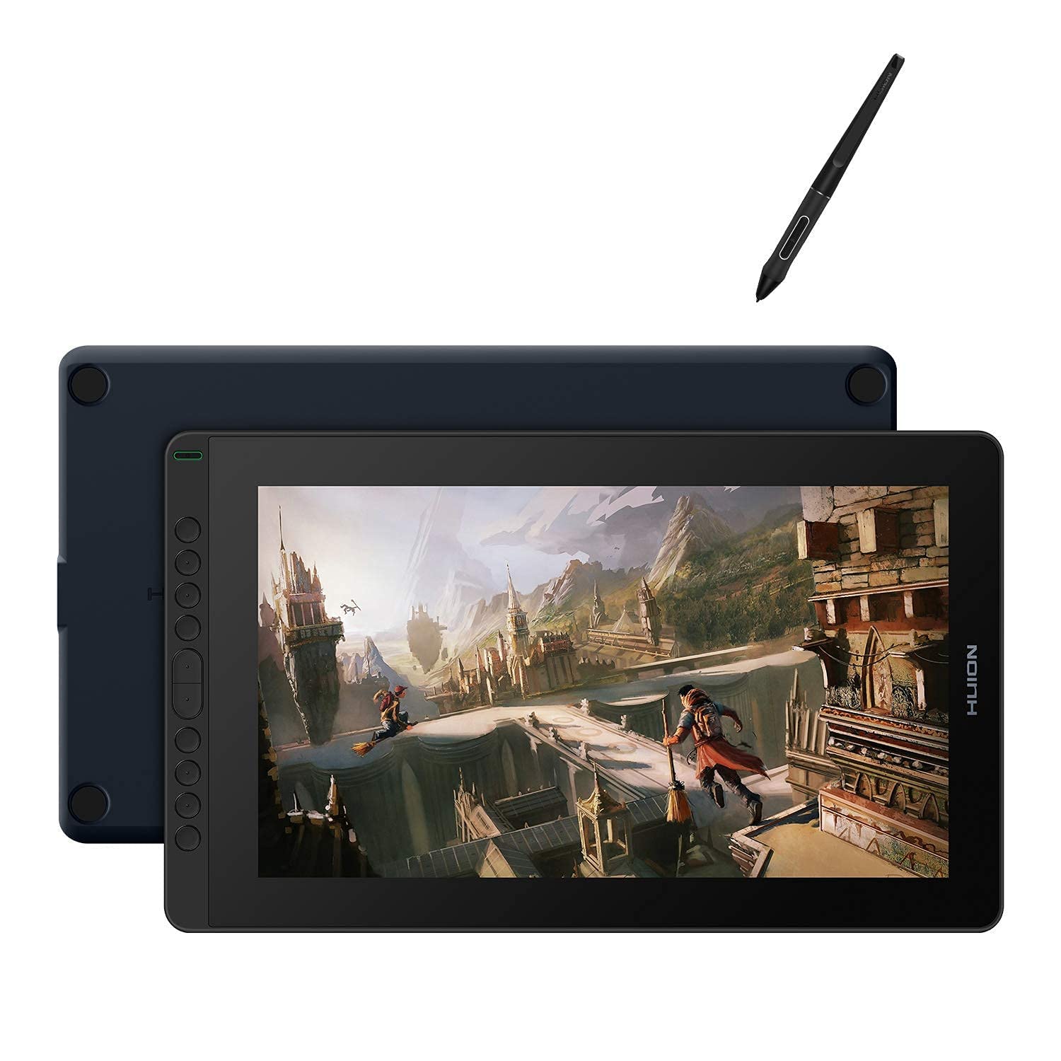 2021 HUION KAMVAS 16 Blue Graphics Drawing Tablet and HUION PW517 Battery-Free Stylus Digital Pen
