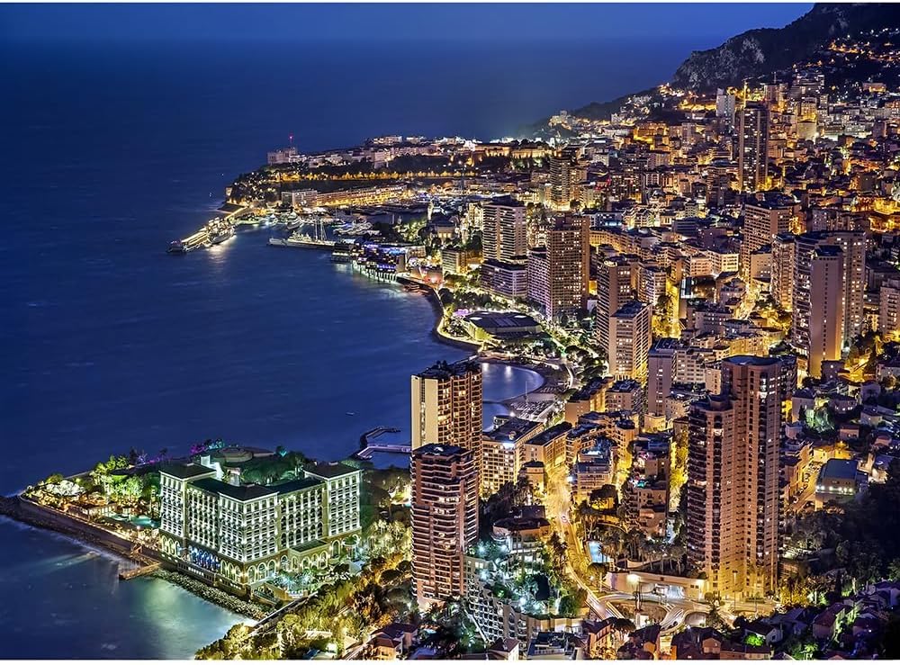 500(52x38cm) Pieces Jigsaw Puzzle, Monte Carlo Monaco Port, Artistic Travel Souvenir Gift