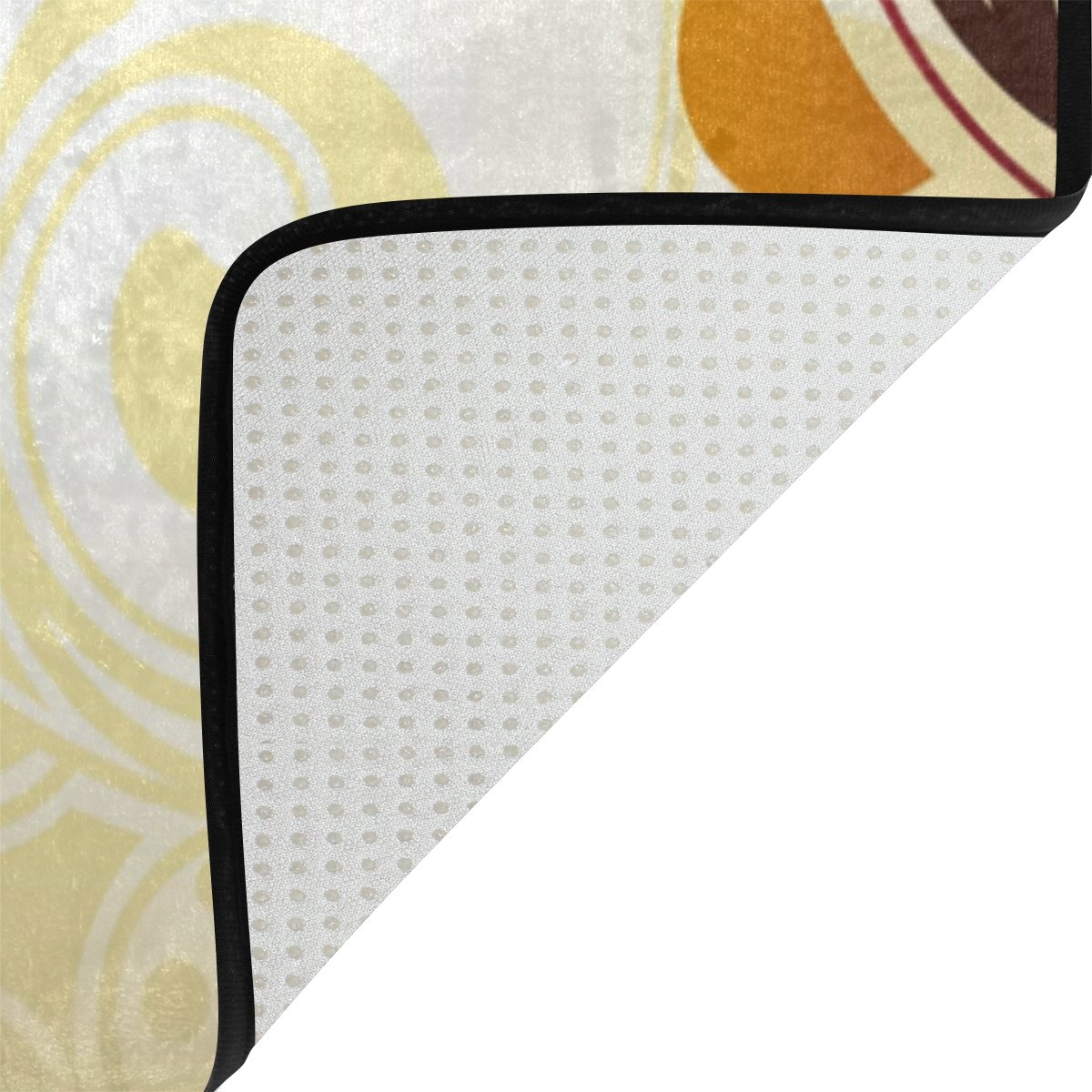 coloré Style Ethnique Motif imprimé Grande Surface Rugs, léger, antidérapant Antistatique Hydrofuge Tapis de Sol pour Salon Chambre à Coucher, 203 x 147 cm