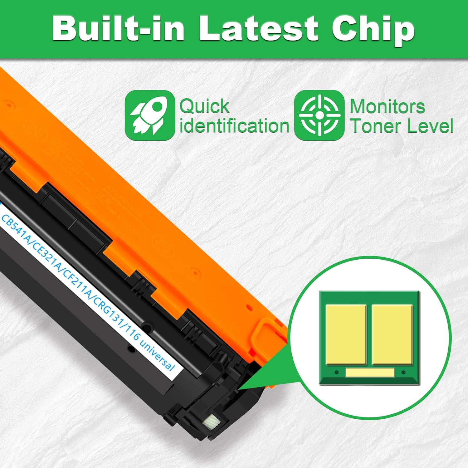 greencycle 125A Cyan Compatible Toner Cartridge Replacement for HP 125A CB541A Toner Works on Color Laser Jet CM1312 MFP CP1215 CP1515n CP1518ni Series Printer - 1 Pack CB541A, Cyan