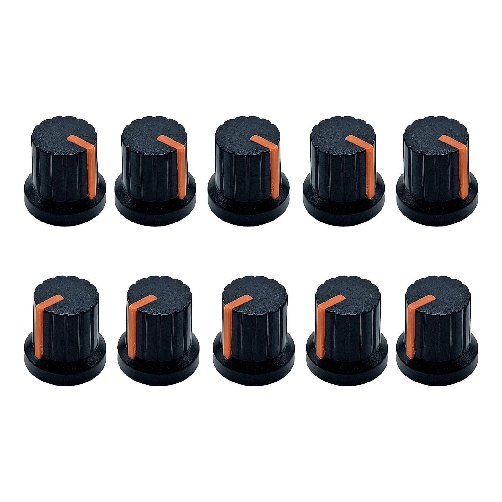 XuQiZZpp 10Pcs Potentiometer Control Knob 6mm Shaft Hole Volumes Control Rotary Knob Replacement Guitar Pedal Knobs