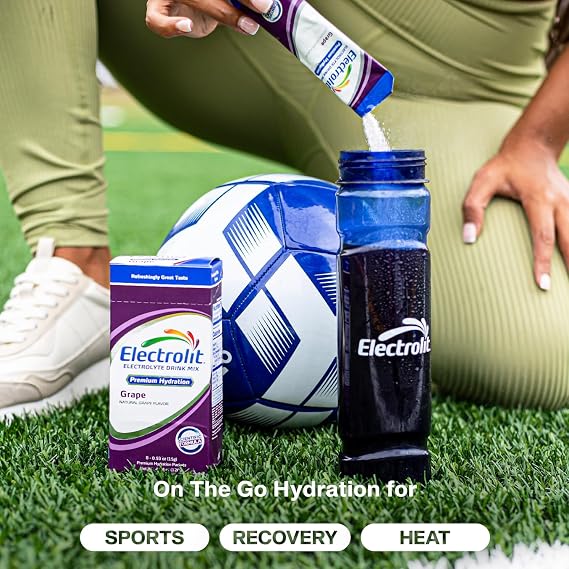Electrolit Electrolytes Powder Packets, Grape, Variety Pack & Fruit Punch Bundle, Hydration Packets for Dehydration & Rehydration, Post Workout Drink Mix, Gluten Free Water Enhancer Sticks