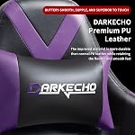 Mondschein Gaming Chair Office Chair with Massage Reclining Computer Chair with Footrest High Back Ergonomic Desk Chair Leather Racing Gamer Chair Adjustable Armrest Headrest (Purple)