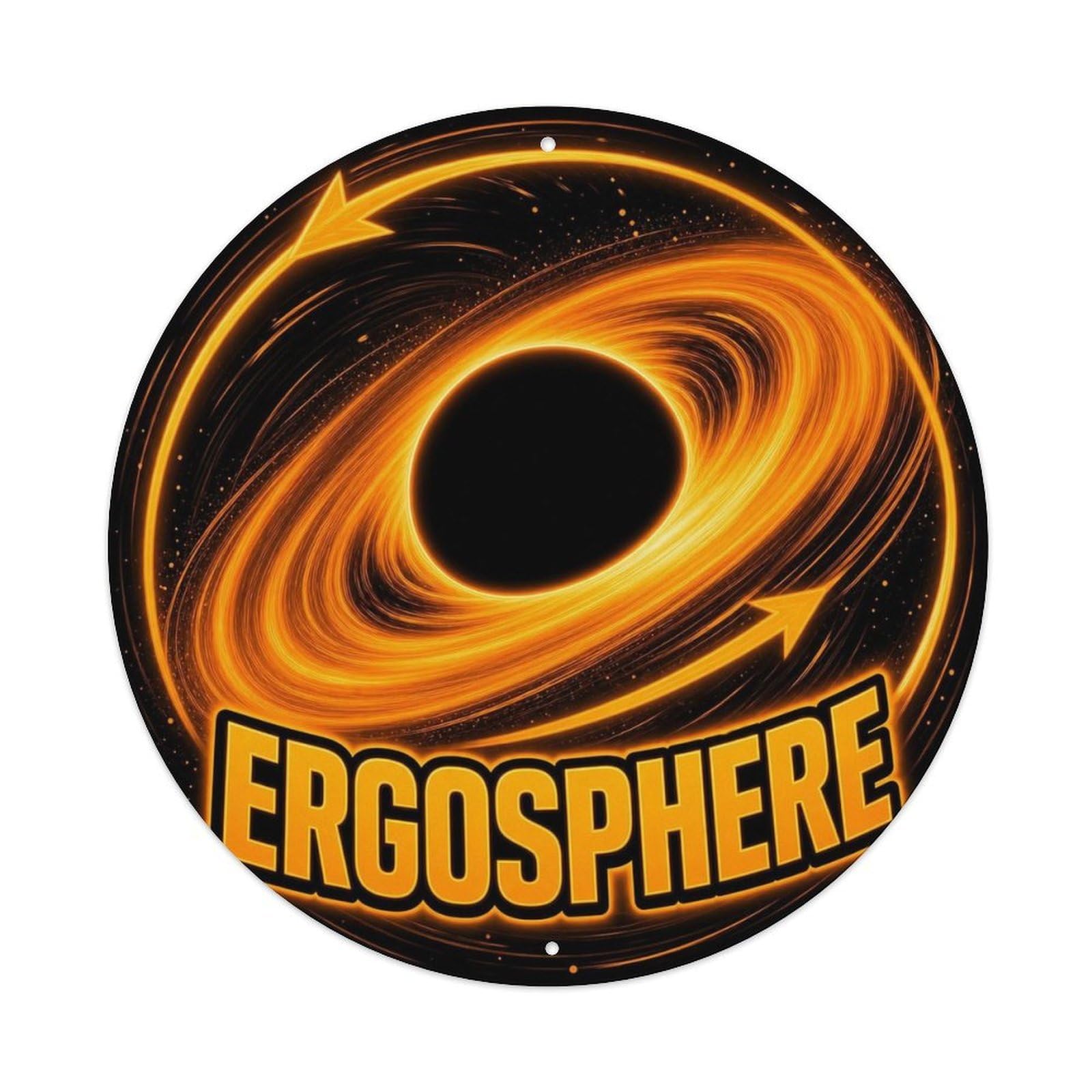Astronomy Black Hole Ergosphere Universe Cosmos Astral Metal Tin Sign
