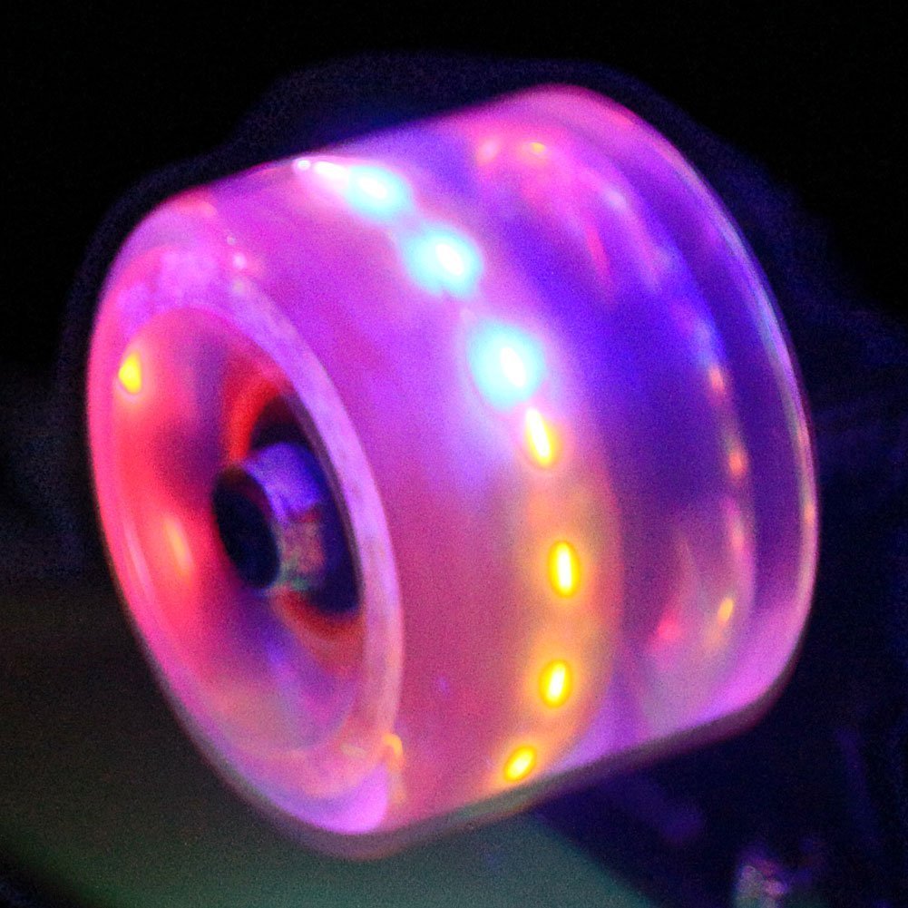 FunTomia 4 Pezzi Longboard/Skateboard/Miniboard Ruote (Big Wheels) 65x45 mm 80A incl. Mach1 Cuscinetti a Sfera, Spacer + T-Tool