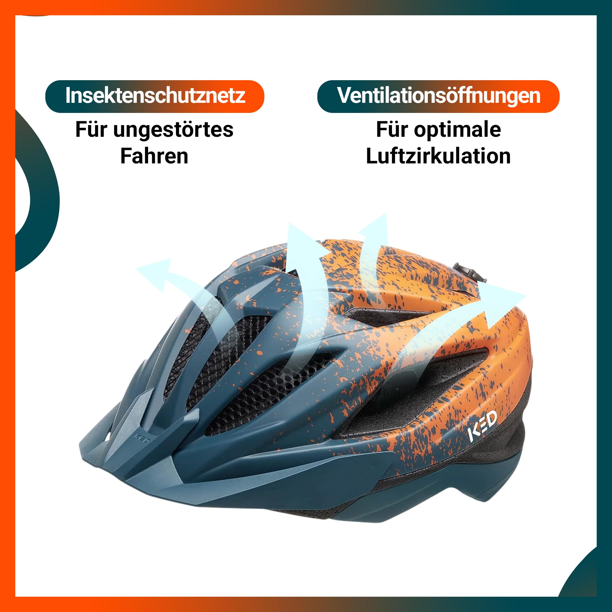 Street Jr Pro Kinder- und Jugend-Fahrradhelm mit LED Rücklicht, 300g, Made in Germany, Maxshell-Technologie, K-FIT Anpassung
