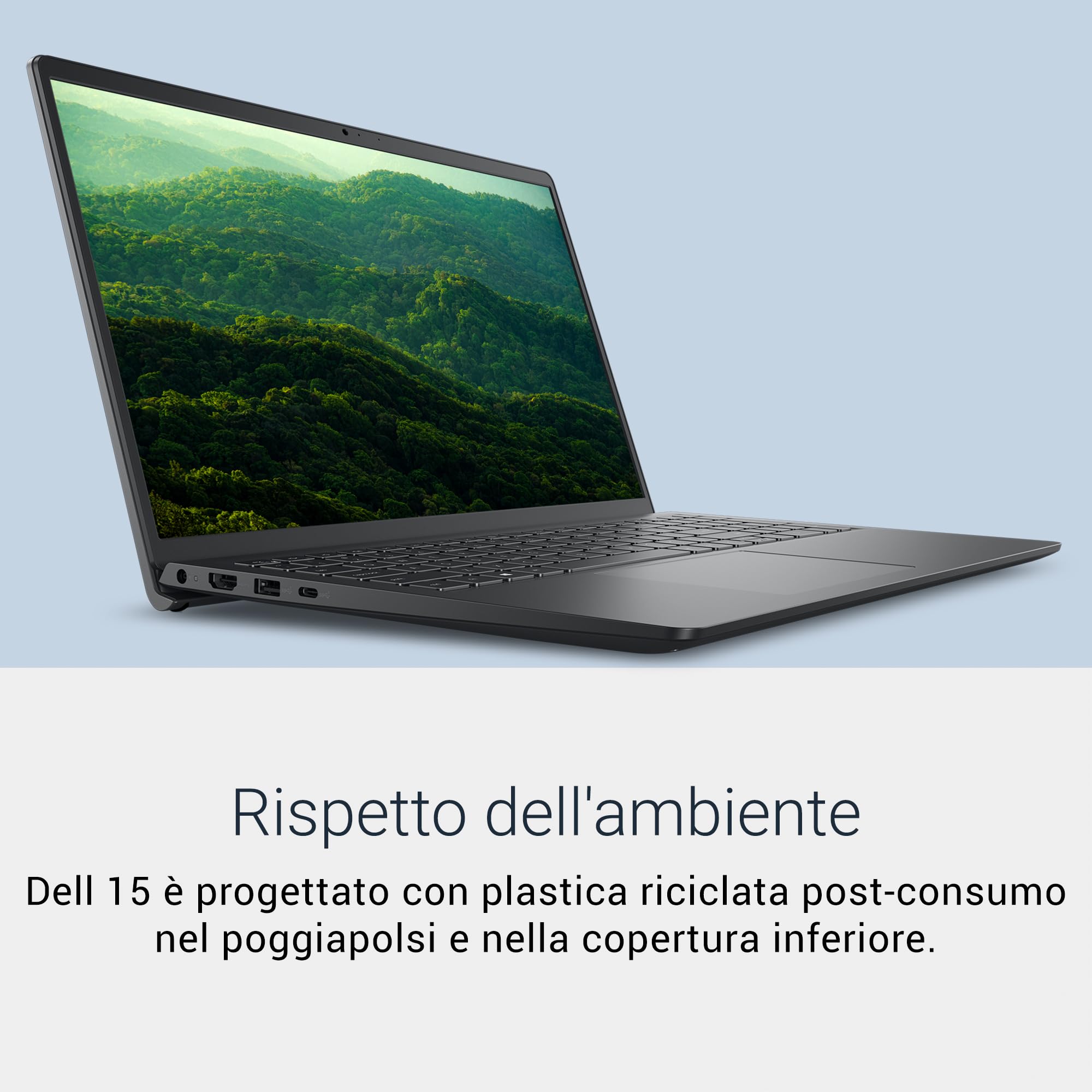 Dell 15 Laptop DC15250-15.6'' FHD 120Hz Display, IPS-Technology, Intel® Core™ i5-1334U, 8GB RAM, 512GB SSD, Intel UHD Graphics, Windows 11 Home, QWERTY Italiano (Caricatore venduto separatamente)