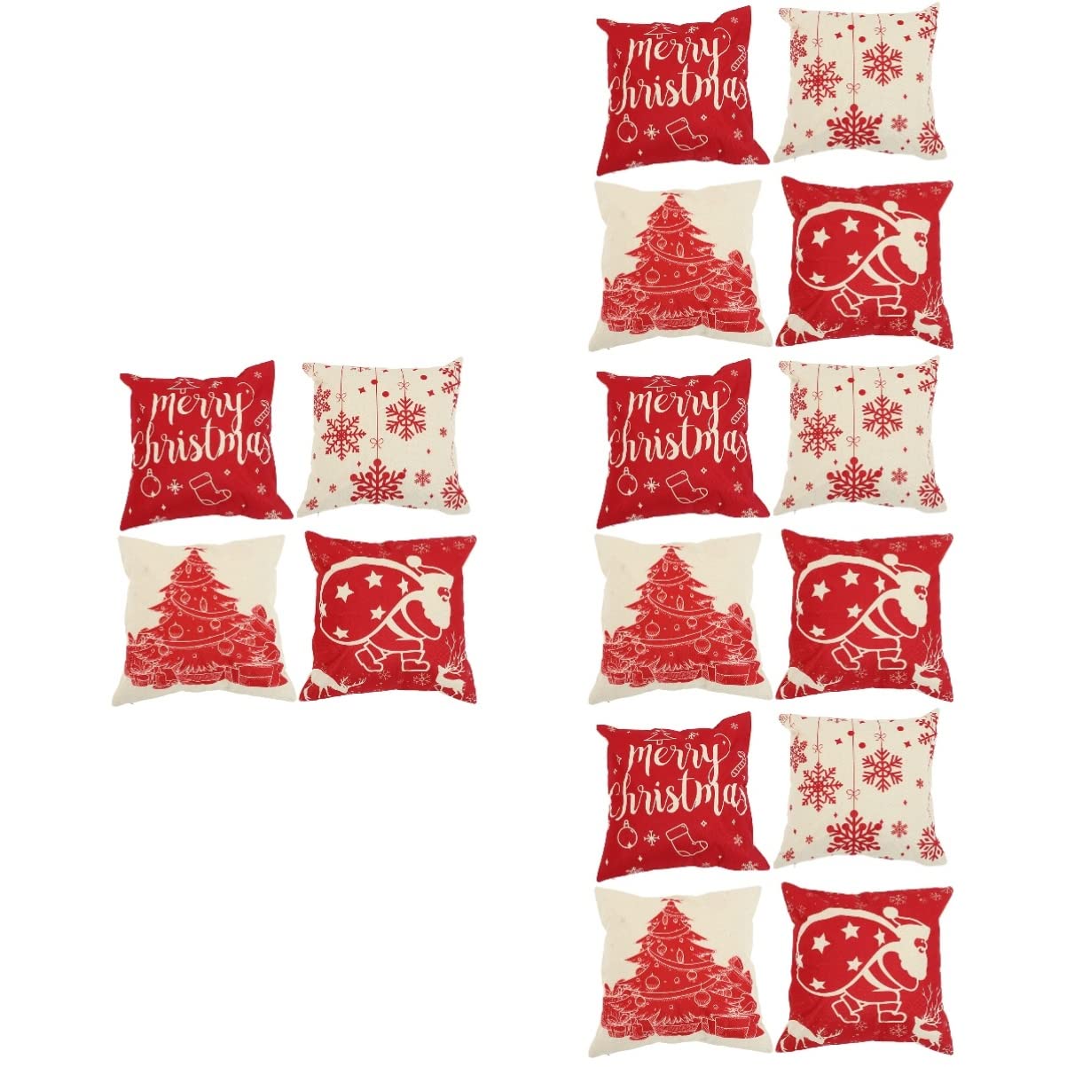 PRETYZOOM 16 Uds Funda De Almohada De Navidad Funda Cómoda Funda De Cojín Cuadrado Fundas De Almohada De Navidad Almohada De Decoración Funda De Almohada Decorativa De Navidad Fundas