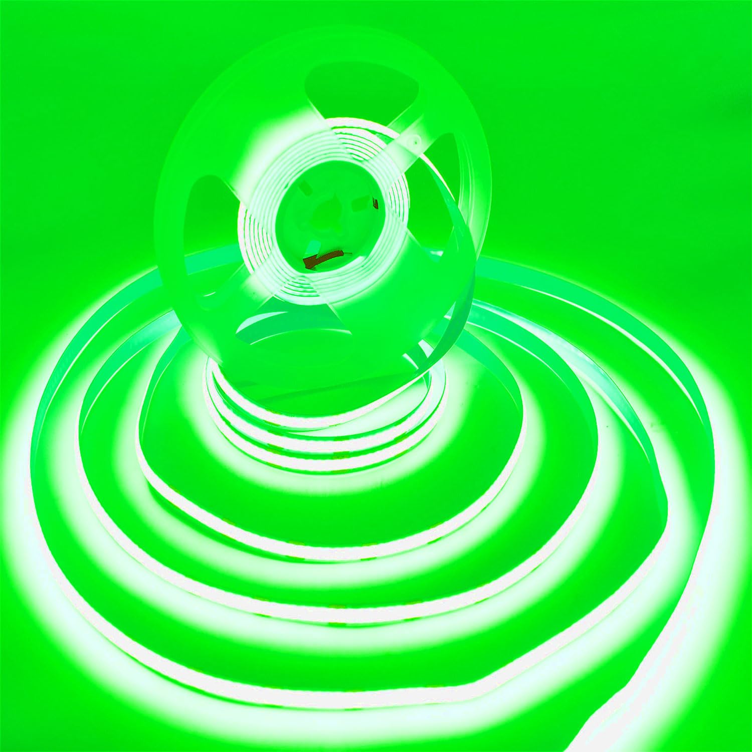 COB Strip Lights，DC12V 16.4ft/5m Super Bright Dimmable 51200LM LED Light Strips, High Density Non-Waterproof 2560 LEDs Ribbon Light, More Evener Lighting Than SMD Strip Lights (Green)
