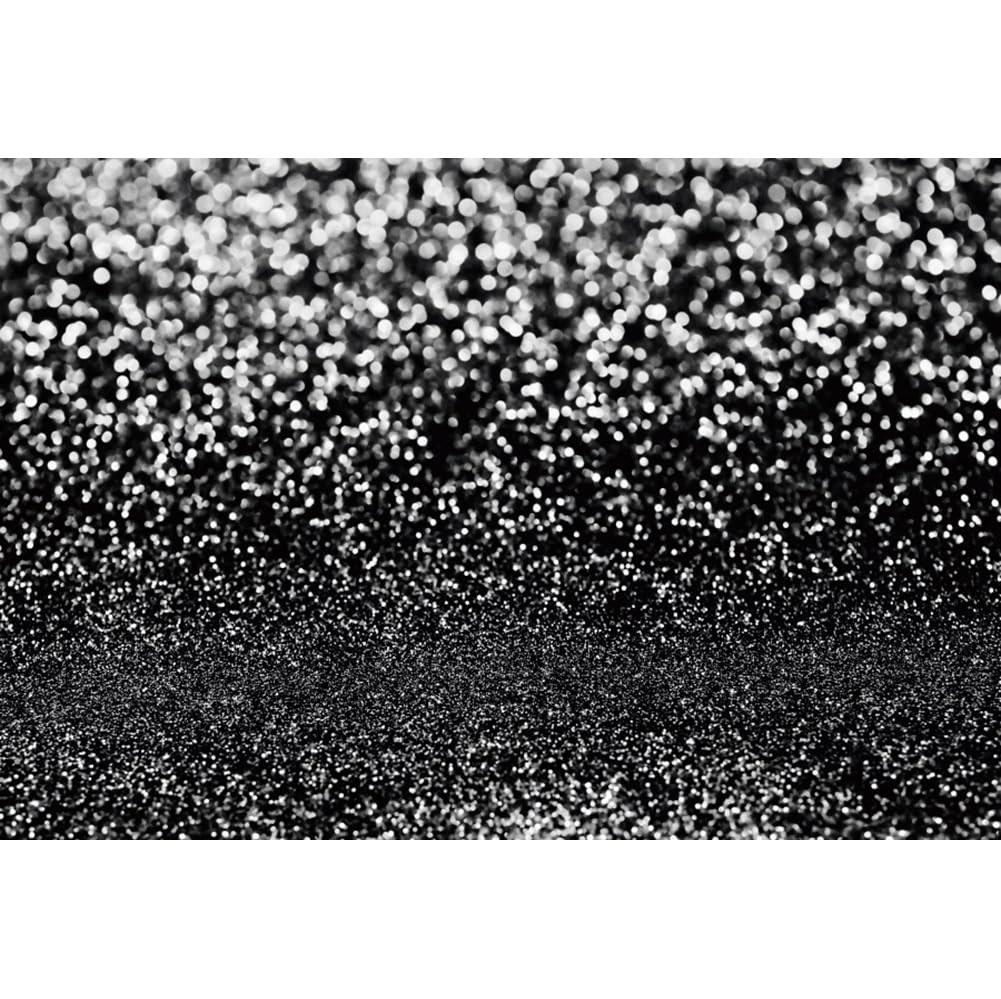 3x2m Nero Glitter Foto Sfondo Gradiente Colore Non Paillettes Moderno Astratto Fotografia Sfondo Festa di Compleanno Doccia Banner Foto Studio Oggetti di Scena