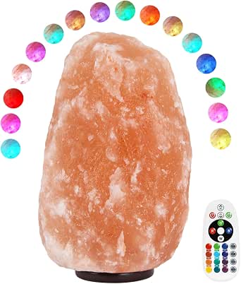 Himalayan Salt Lamp - 9-11 Inch, 11-15 lbs, Color-Changing LED, USB-Powered Night Light
