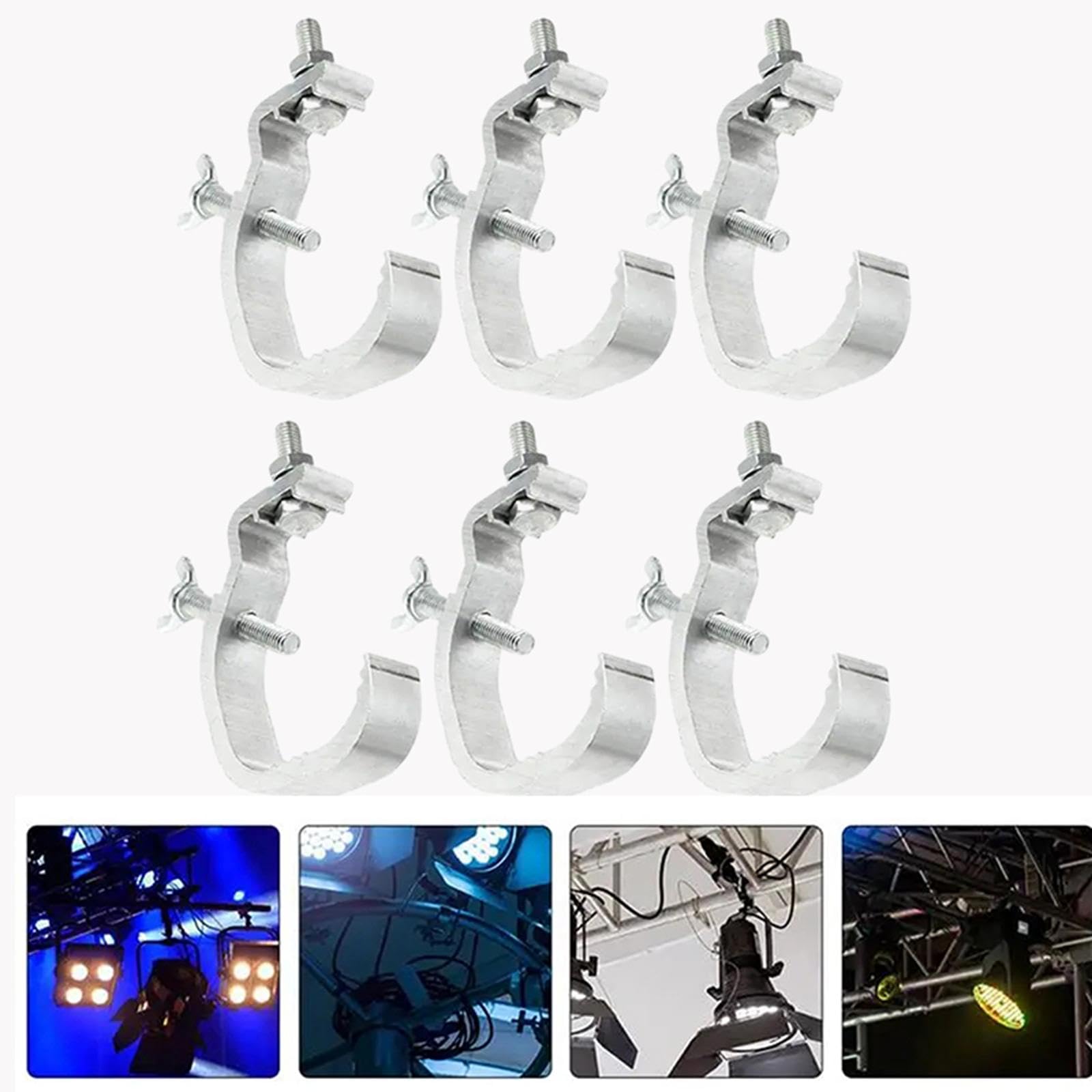 Abrazadera de Luz de Escenario, Abrazaderas de Luz de DJ para Brazo de Club, Soporte de Luz, Escenario, 6 Uds.