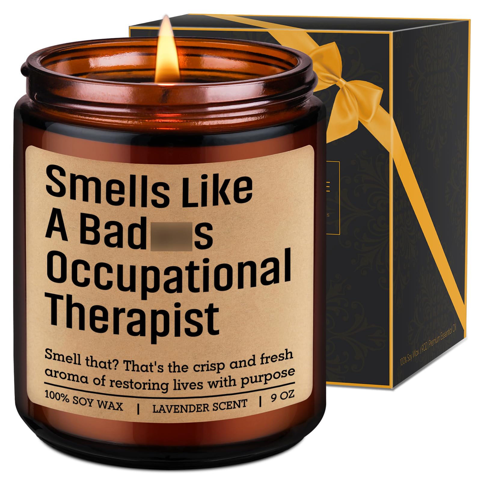 LEADO Candle, Occupational Therapist Gifts - Occupational Therapy Gifts for Women, Men - Funny Appreciation, OT Month, Graduation, Fathers Day, Birthday, OT License Present for School Student, Grad
