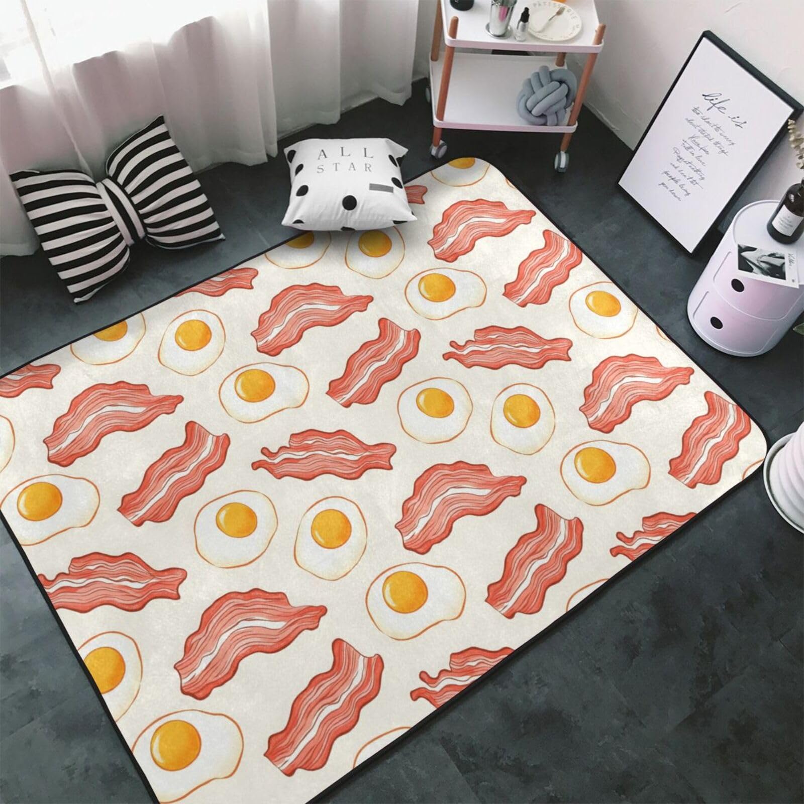 Tapis antidérapant lavable pour chambre et salon doux et ultra stable