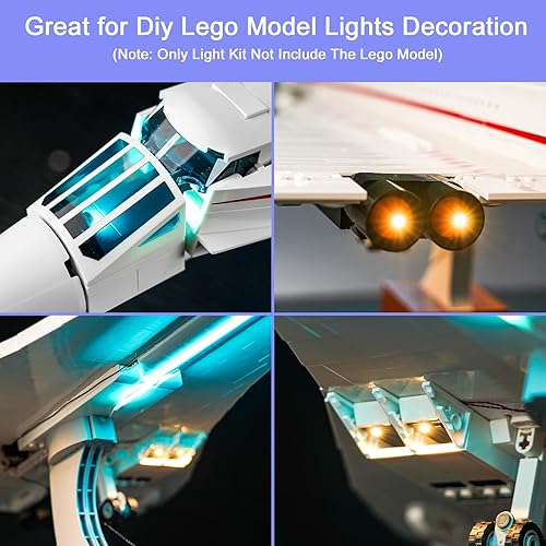 Miniatura 3 de Kit de luz LED mejorado para Lego Airbus Concorde juego de construcción, compatible con el modelo Lego 10318, idea de regalo para adultos,