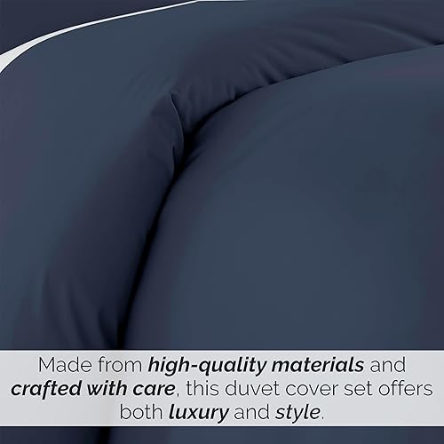 Miniatura 31 de Southshore Fine Living, Inc. Premium Collection - Juego de funda de edredón tamaño King extragrande, funda de edredón suave con cremallera, 3 Azul