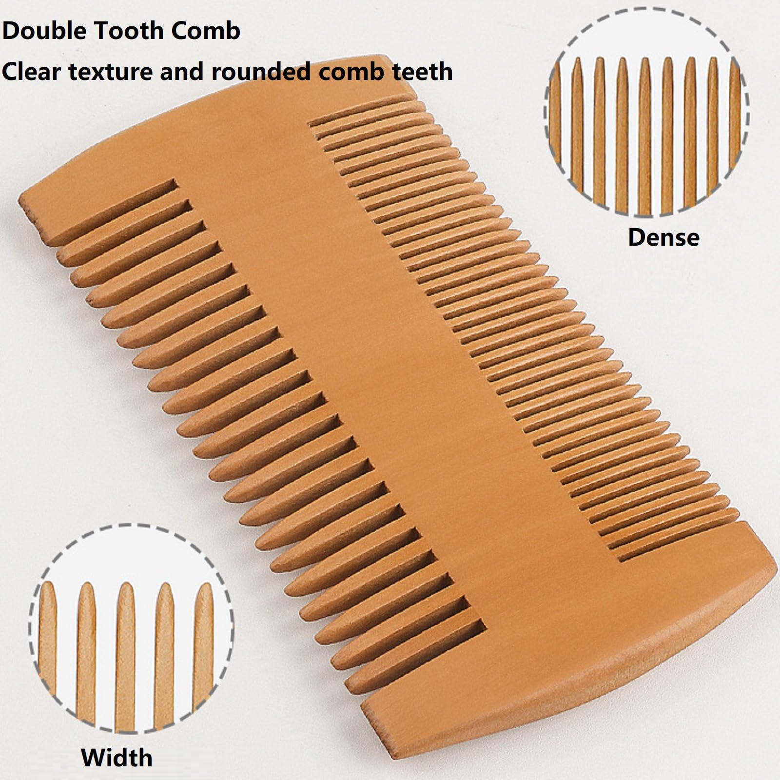 Zestaw grzebienia i szczotki do brody, szczotka do brody z włosiem z dzika, grzebień do brody dla mężczyzn, szczotka do brody z drewna i grzebień do brody, Beard Comb, szczotka do brody dla mężczyzn