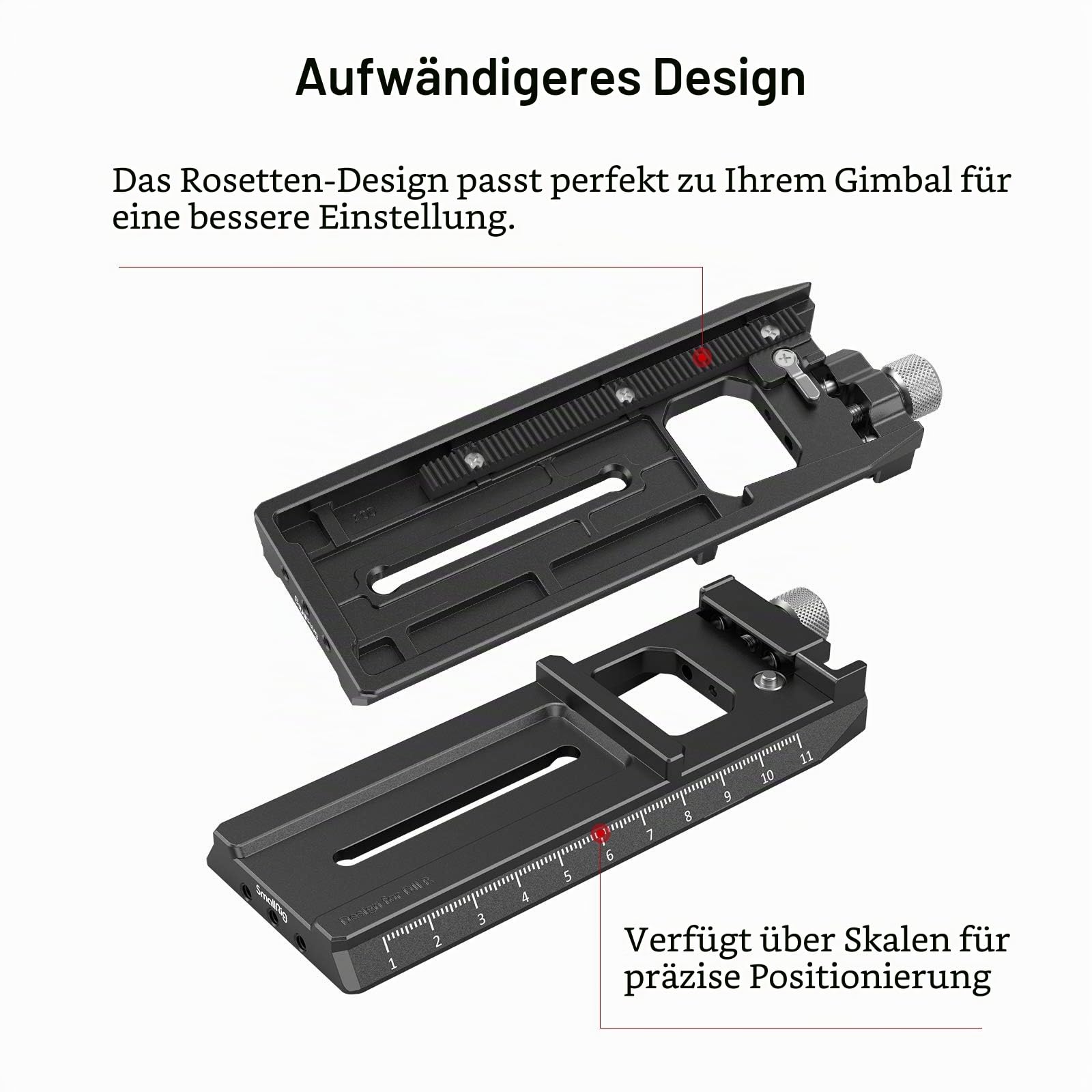 SMALLRIG RS 5/RS2/RSC2/RS3/RS3 Pro/RS4/RS4 Pro Quick Release Plate Schnellwechselplatte mit Arca-Swiss für DJI RS 2 / RSC 2 / RS 3 / RS 3 Pro/RS 4 / RS 4 Pro - 3061