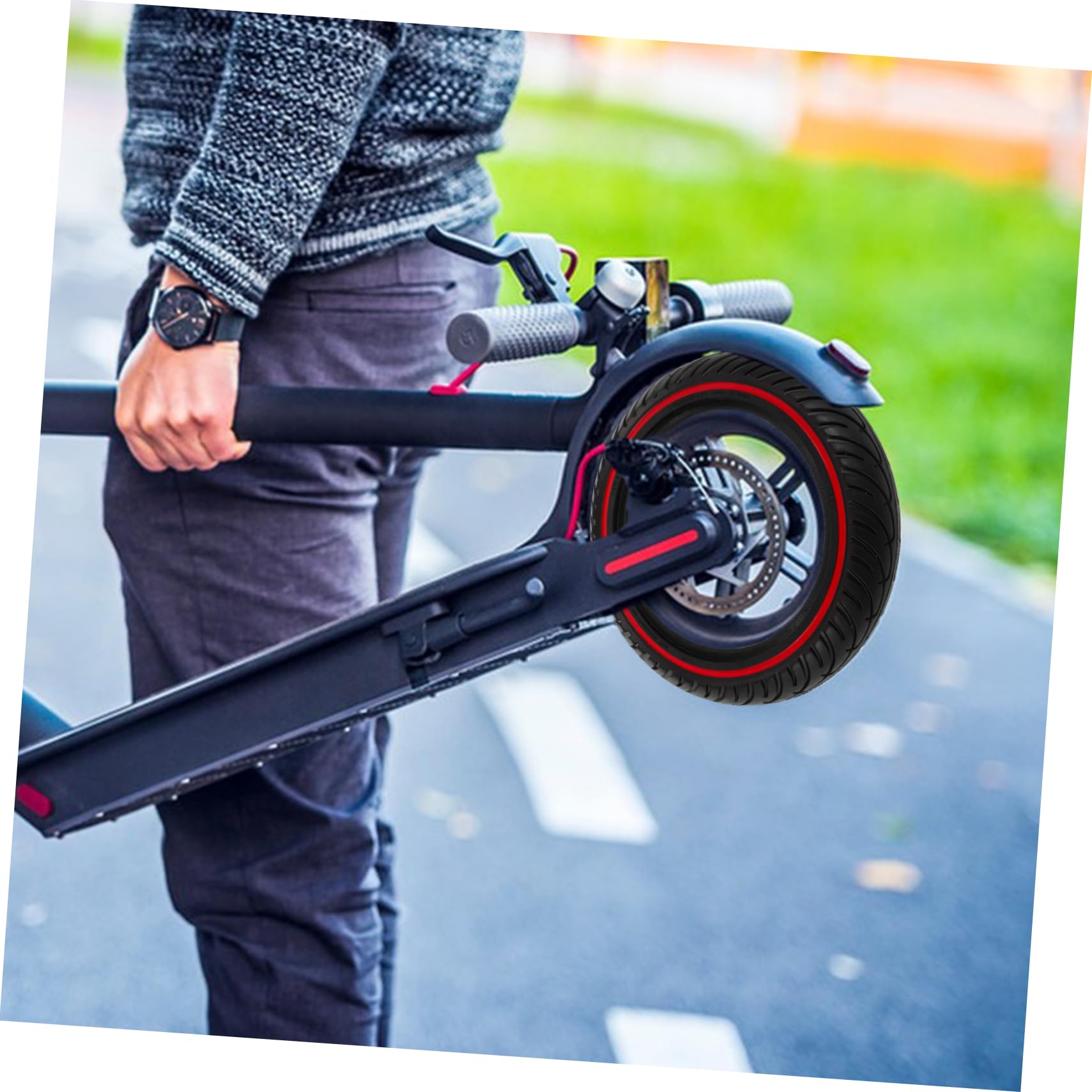Hemobllo Pneu Nid Abeille pour Scooter Électrique Roue de Remplacement Alvéolée Compatible Trottinette Facile Installer