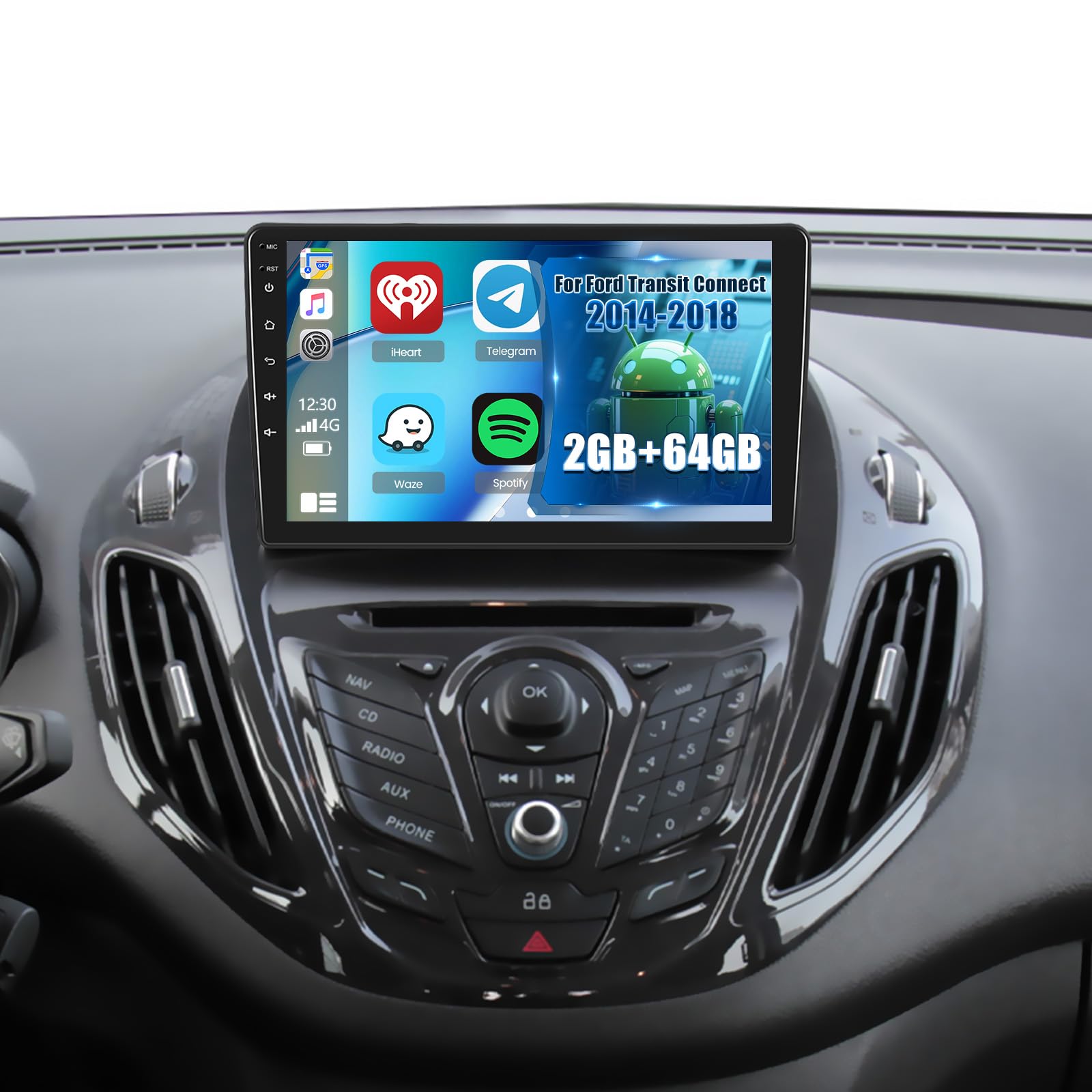 Photo 1 of [2G+64G] Car Radio for Ford Transit Connect 2014-2018, 9 inch Touch Screen Android Stereo, Carplay/Android Auto/EQ Audio/1080P/SWC/Bluetooth