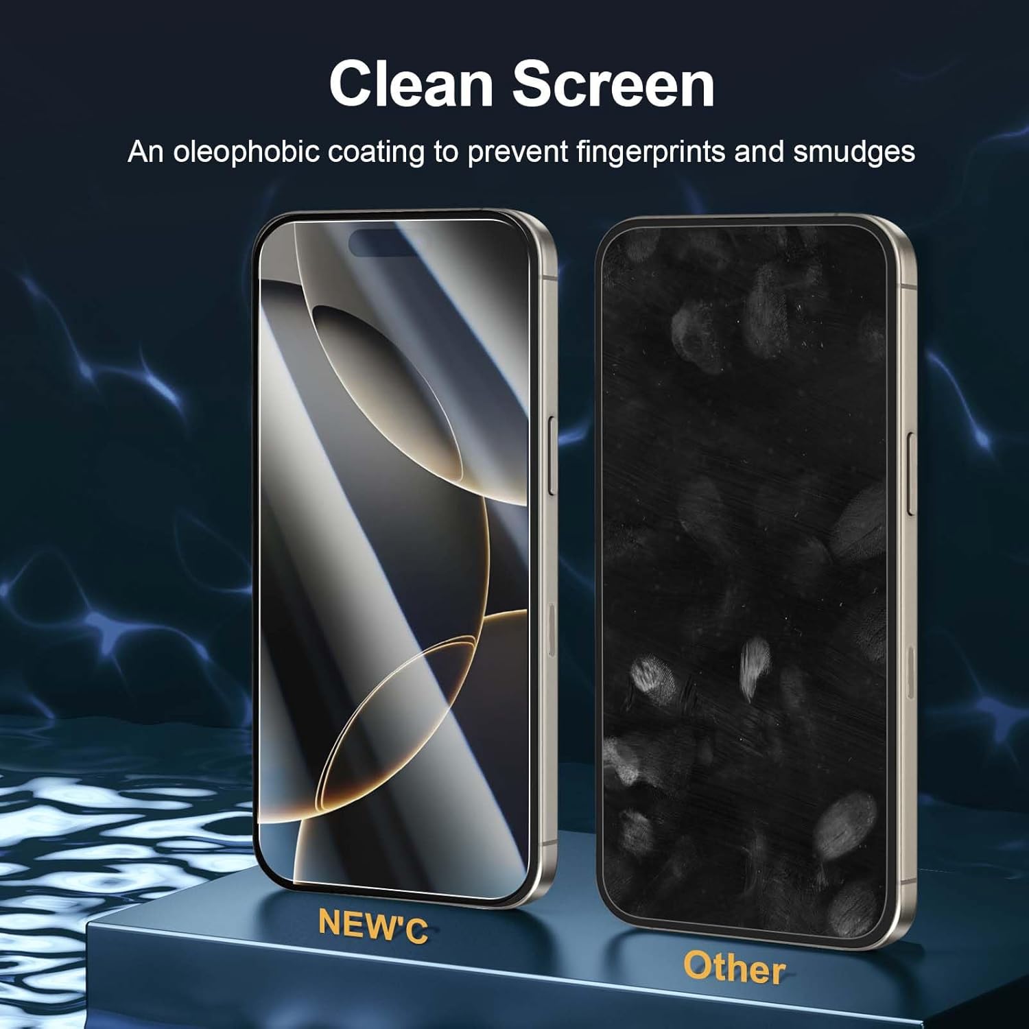 NEW'C 2 Pack Screen Protector for iPhone 16 Pro (6.3 inches) + 2 Pack Camera Lens Protector, Sensor Protection, Case Friendly Tempered Glass Film - Easy installation tool included - Image 5