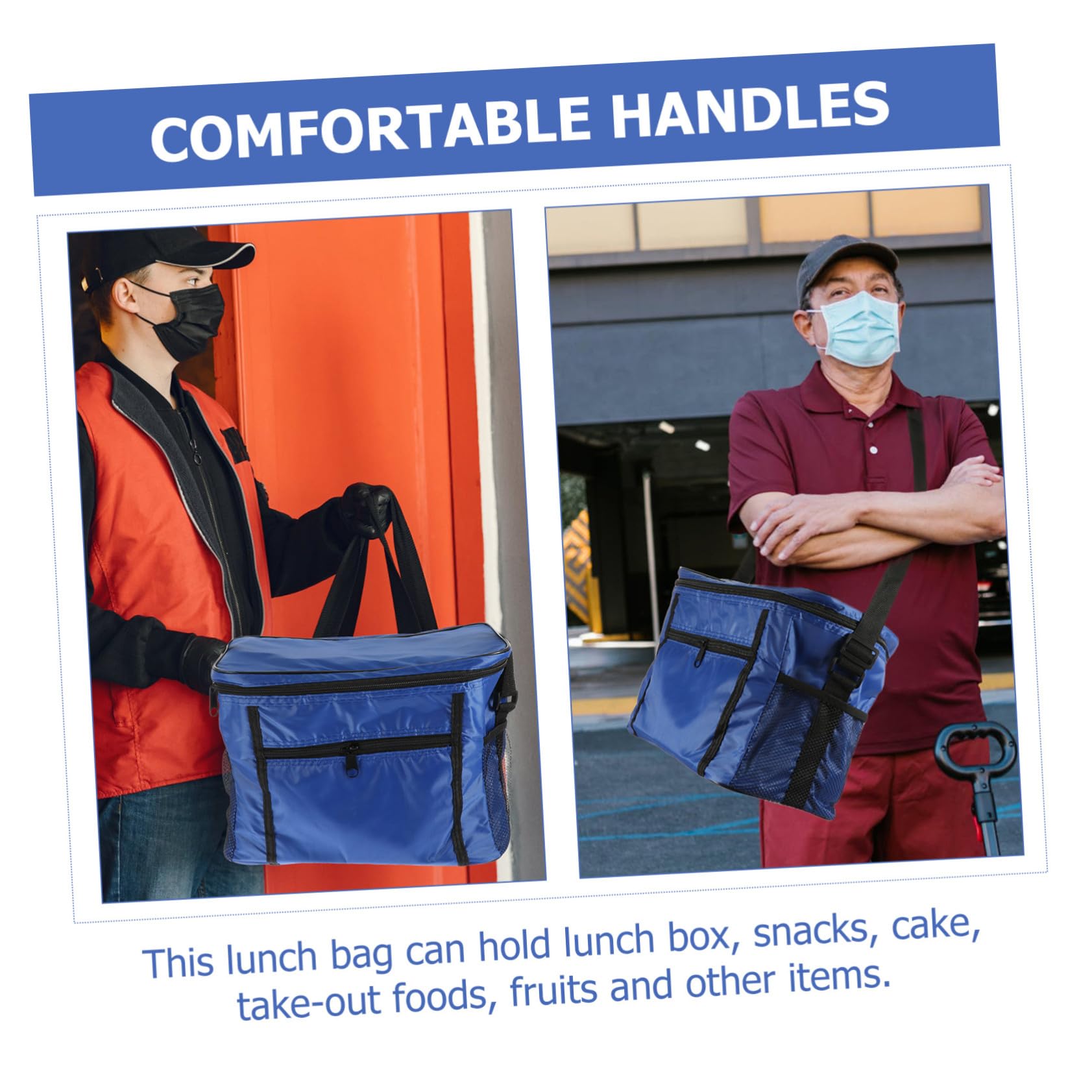 iplusmile Paquete De Comida Para Llevar Hielo Bolsa Isotérmica De Oxford Bolsa Para Picnic Exteriores Para Guardar Alimentos De Gran Capacidad Para Reparto De Comida