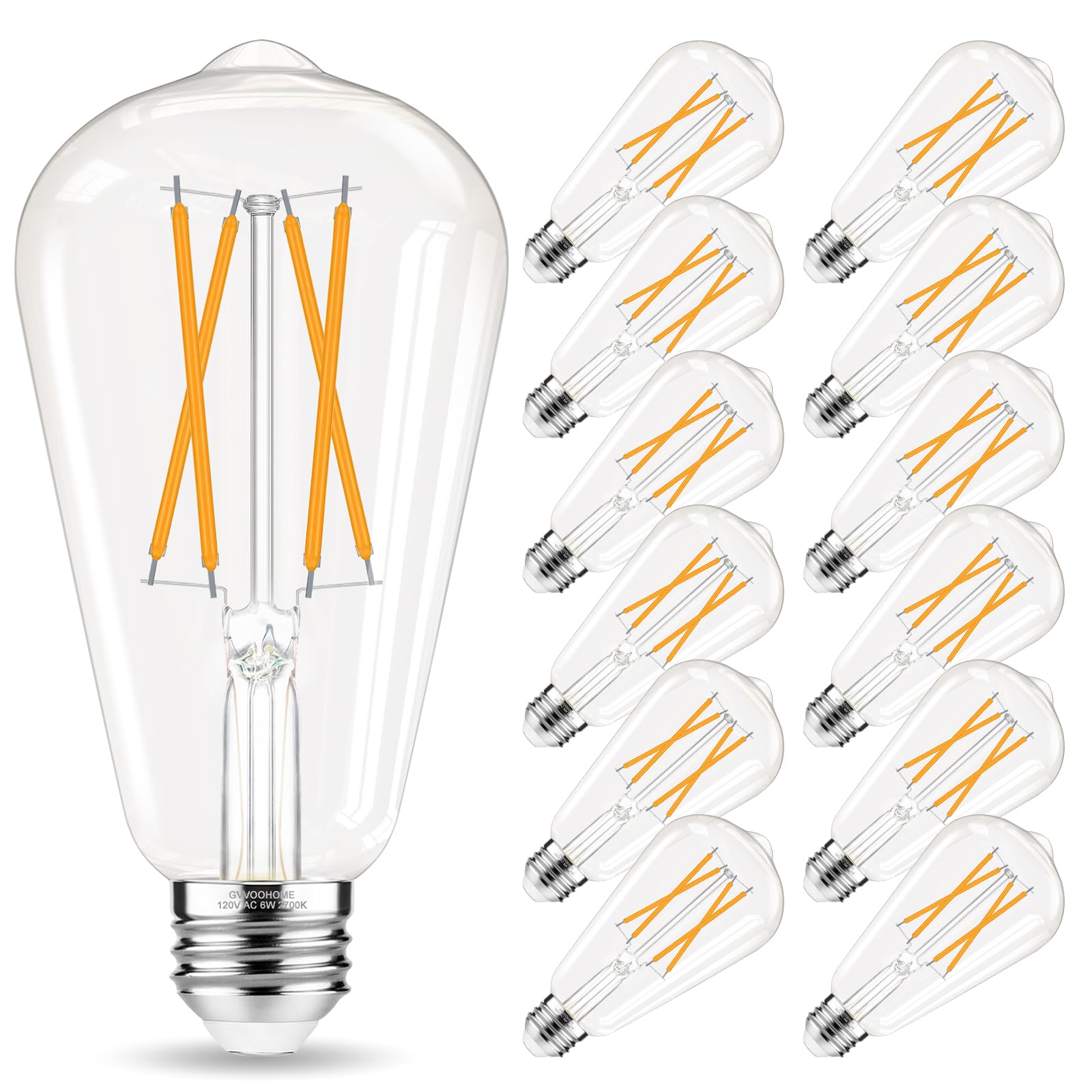 Snapklik.com : Edison Bulbs 60 Watt LED Equivalent, Vintage Light Bulbs ...