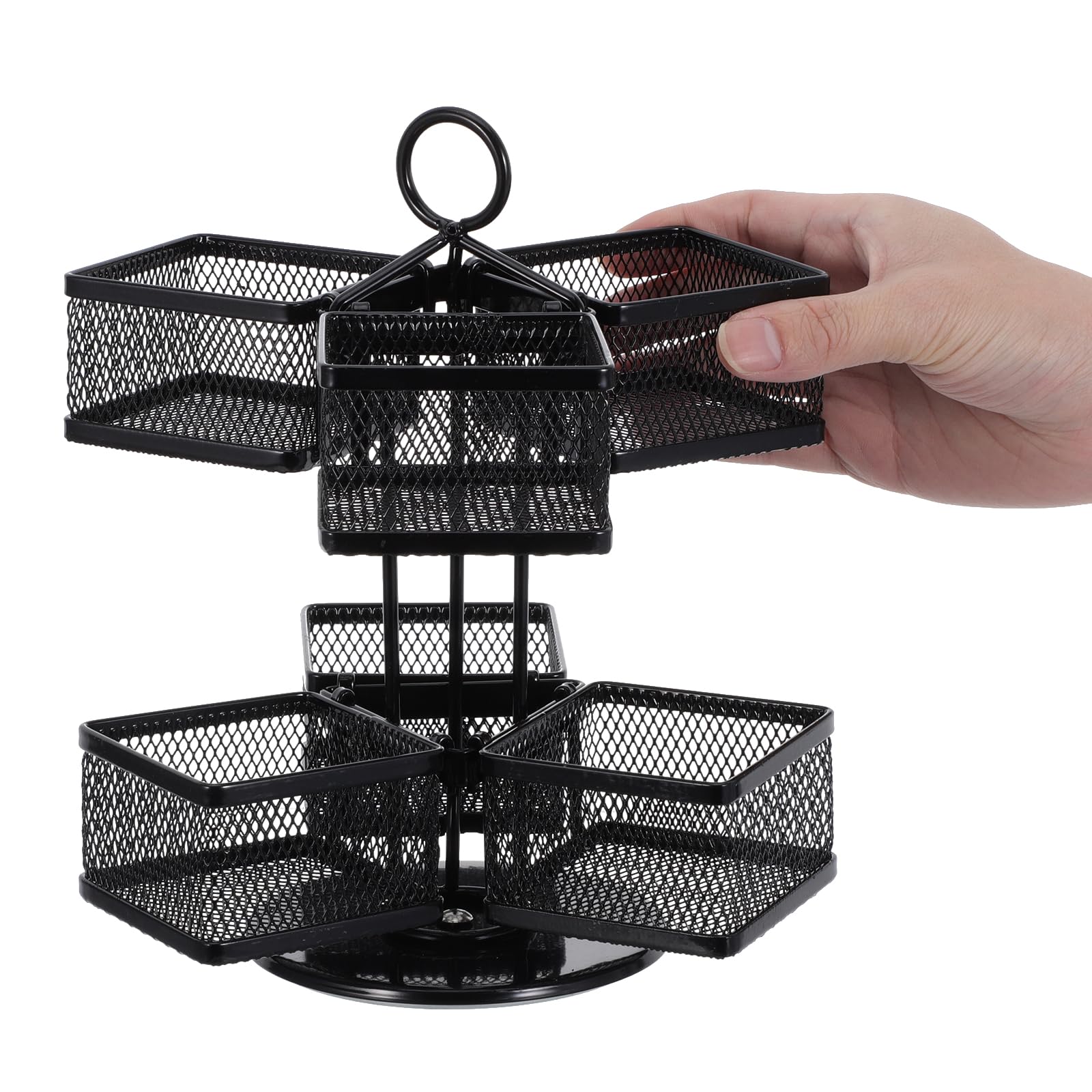 Gatuida Organizador Giratorio para Bolsitas de Té de Metal 6 Cestas Extraíbles, Soporte Vertical para 72 Bolsitas, Expositor Desmontable para Encimera de Cocina y Estación de Café
