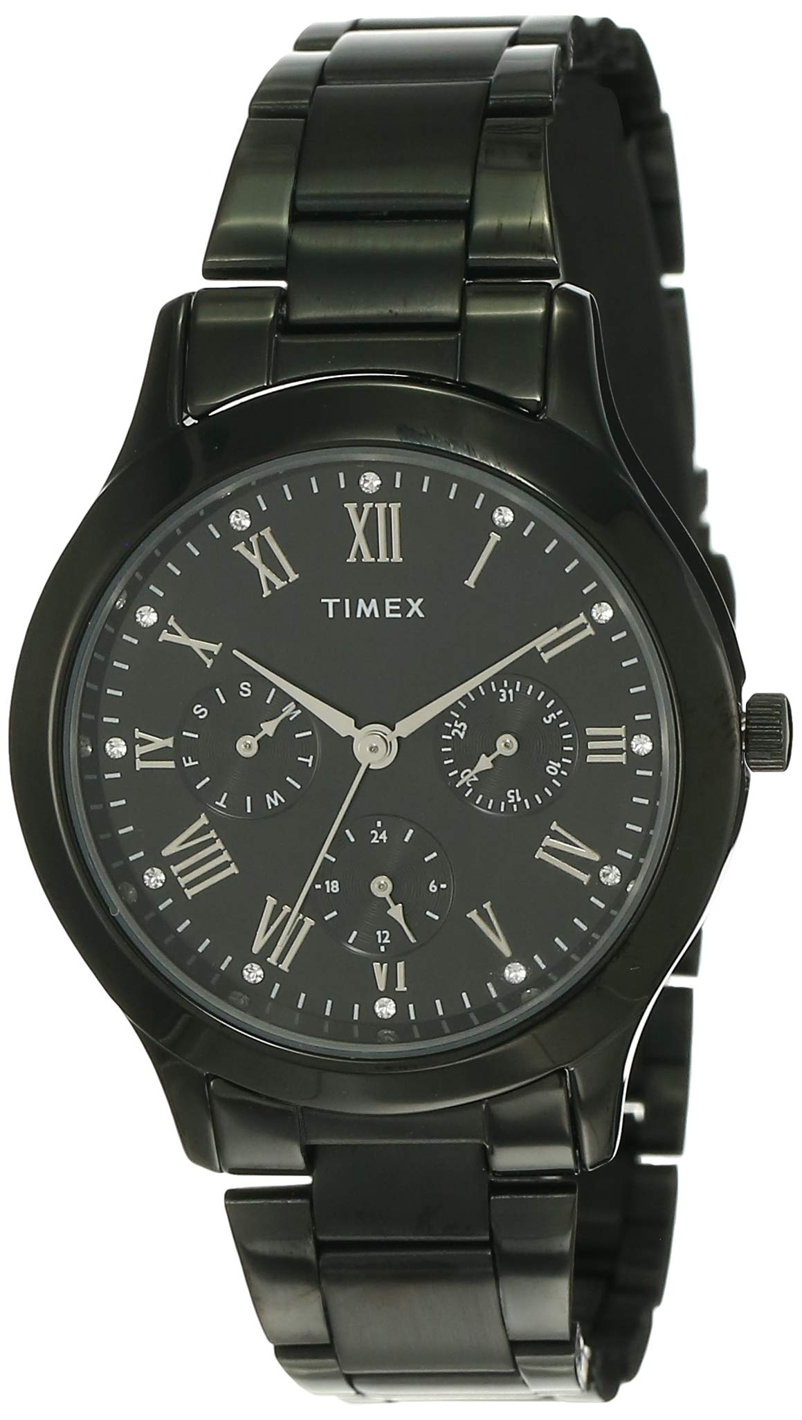 TIMEX Women Multifunction Black Round Dial Watch - TW000Q809 (B0142TRRW8) Amazon Price History, Amazon Price Tracker