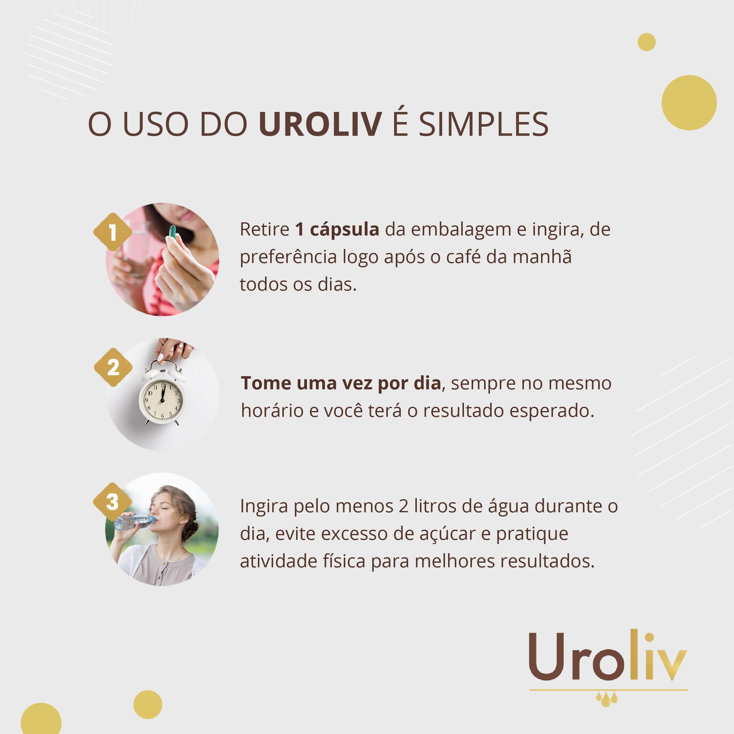 Suplemento Uroliv para Incontinência e Infecção Urinária 180 Cáps (6 meses de uso) | Amazon.com.br