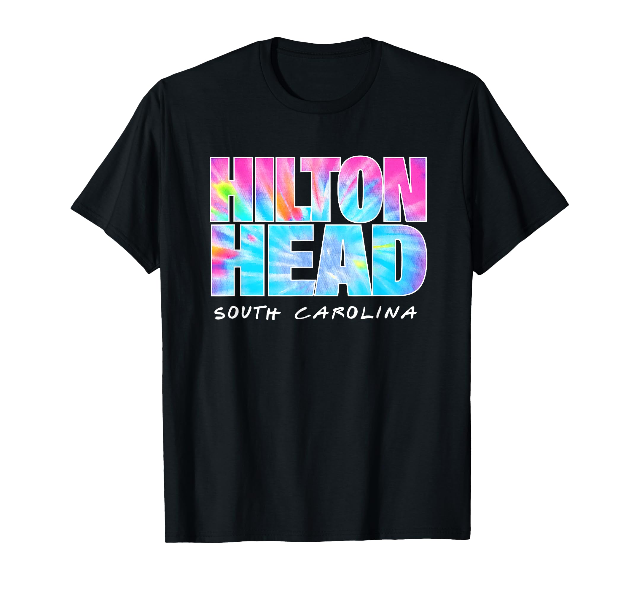 Tie Dye Hilton Head South Carolina Retro Colorful Womens T-Shirt