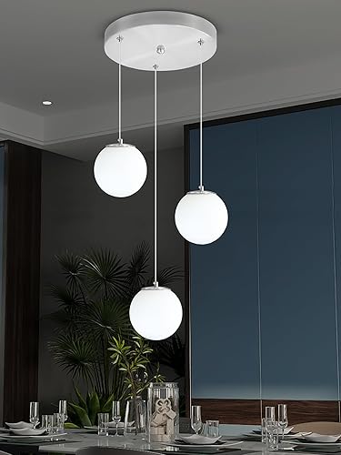 Miniatura 304 de Escalera LED de 10 luces LED moderna con globo de cristal, lámpara colgante grande para techos altos, accesorios de iluminación de entrada, villas y