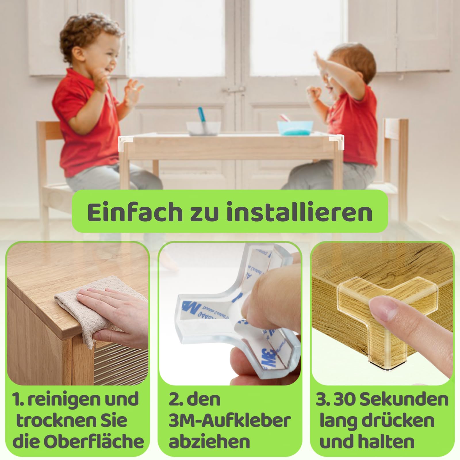 YUNPYCHY Paraspigoli per Bambini, 14 Pezzi Para Spigoli per Tavoli da Pranzo, Super Colla Migliorata per La Sicurezza del Bambinonice table, Culla, Armadi Paraspigoli