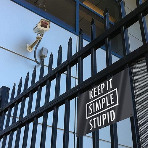 Miniatura 2 de Keep It Simple - Placa de metal estúpido para garaje, hogar, barra de pared para hombre, decoración de cueva, 7.8 x 11.8 pulgadas