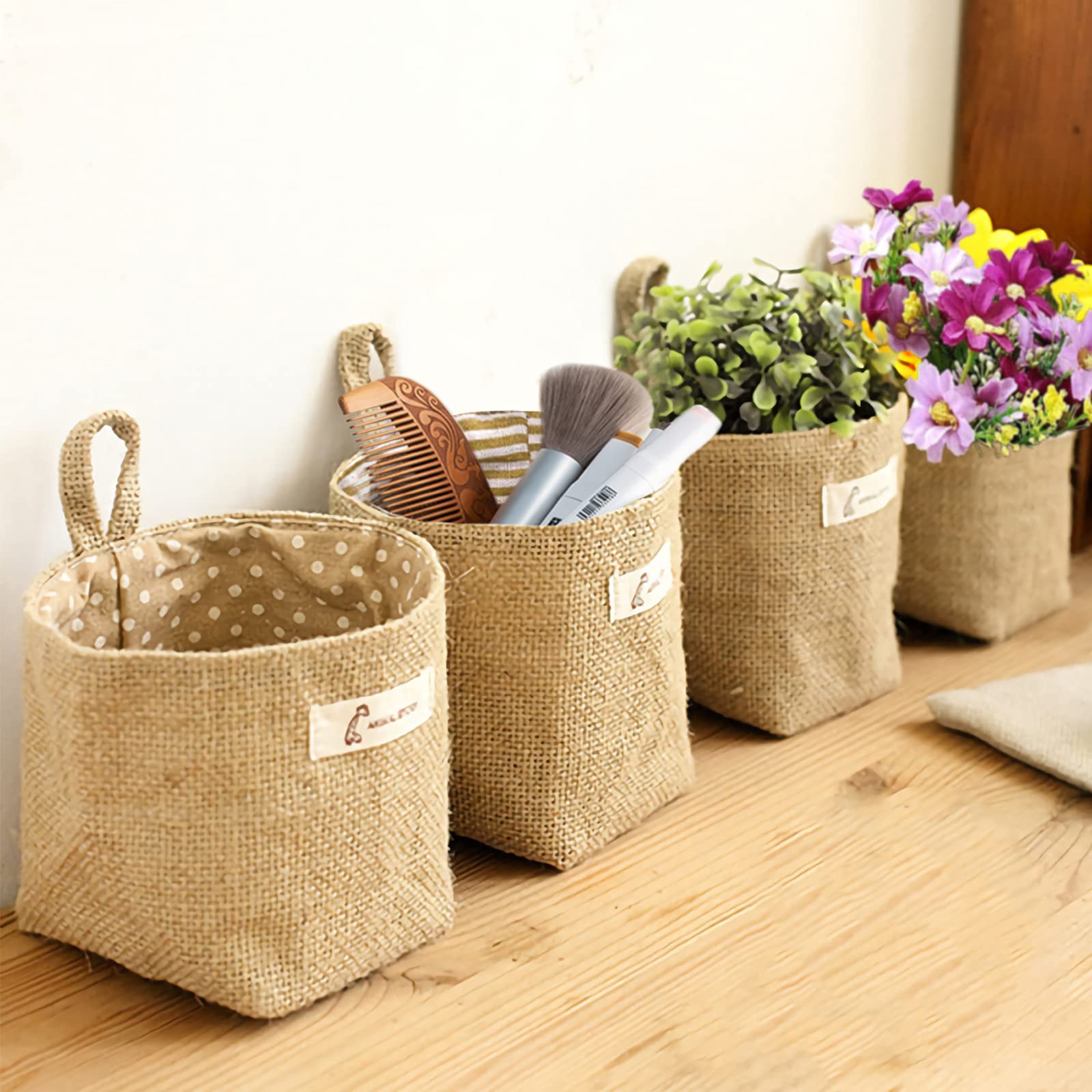 Organizzatore Da Parete In Lino Con 4 Tasche - Per Porte, Armadi E Ufficio - Foto 9