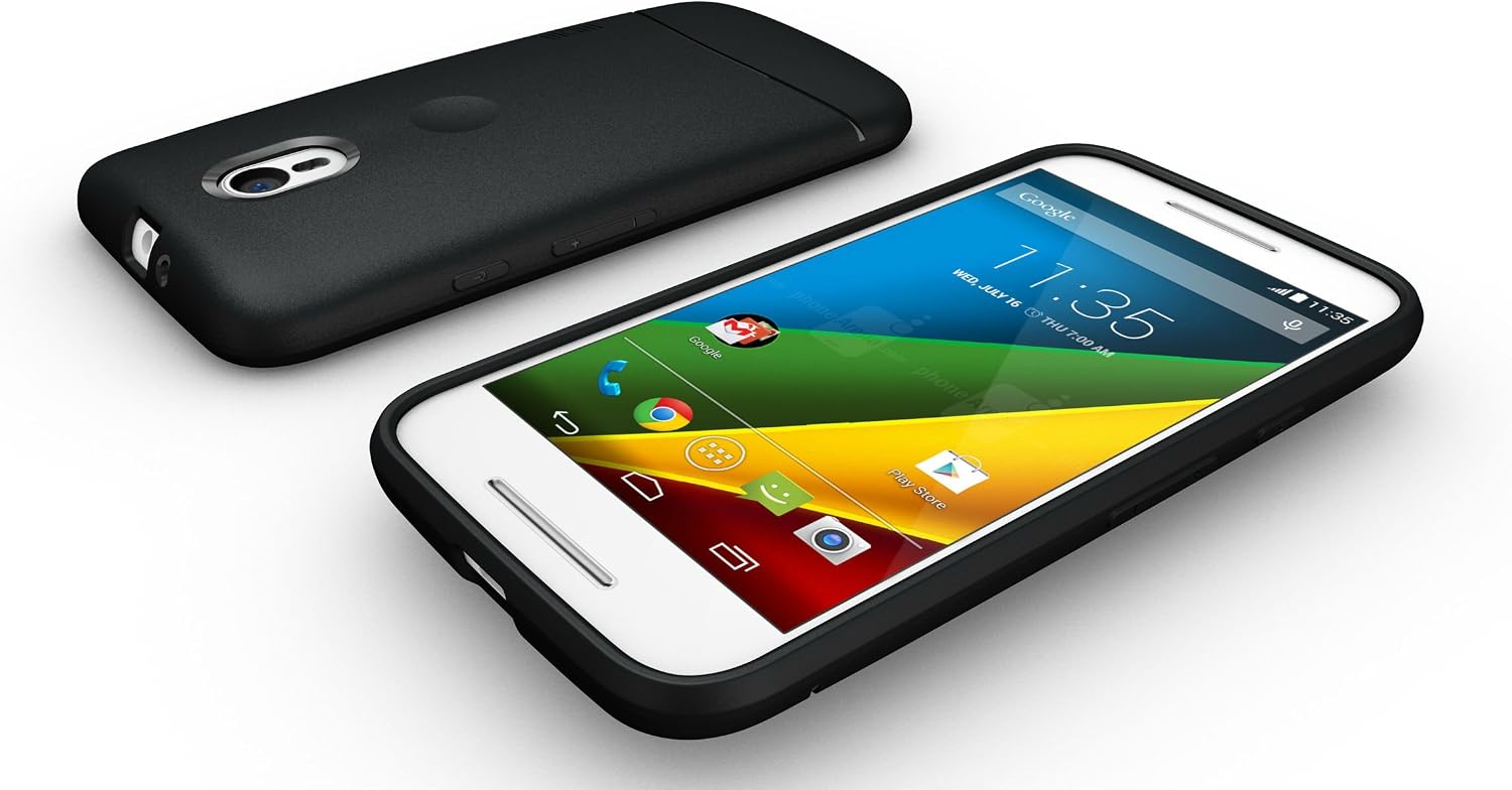 TUDIA Full Matte Arch TPU Bumper Protective Case for Motorola Moto G 3 (3rd Gen 2015 Released) (Black)