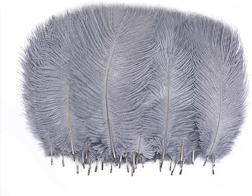 Miniatura 10 de Hollosport 30 plumas de avestruz blancas a granel de 10 a 12 pulgadas para centros de mesa, fiestas, bodas, decoración del hogar, atrapasueños,