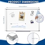 SWANCROWN Magnetic Whiteboard 24x18 inches,Dry Erase White Board for Wall 60x45cm | Easy Installation, Marker Board, Wall Mounted White Board, Home Office, Dorm Room Door, List Making, Homeschool Learning