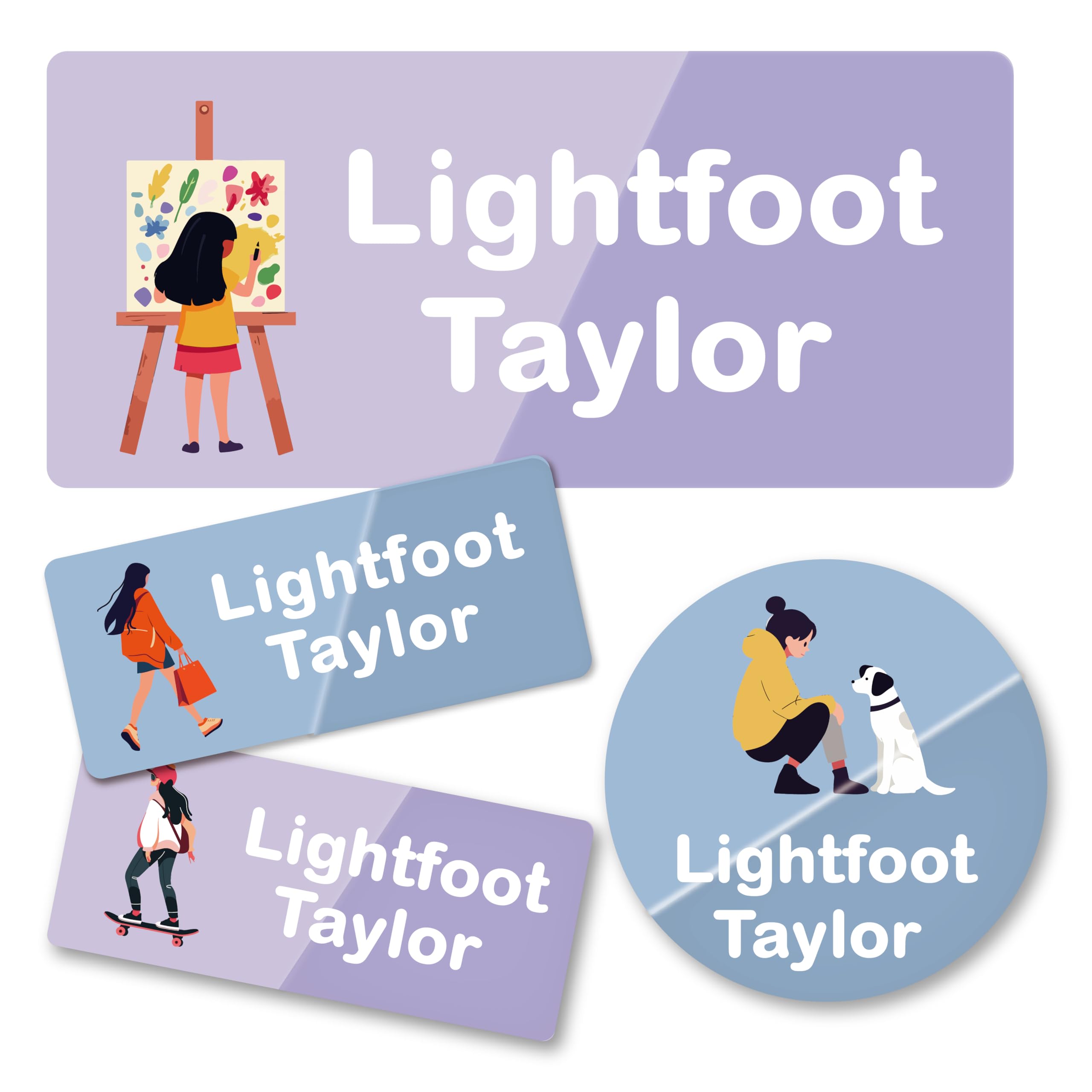 Custom Stickers, Personalised Stickers Labels, Name Labels for Clothes Kids, Waterproof Name Tags for Clothes School Supplies Nursing Home, Daycare Clothing Name Customised Gift (Style 20)