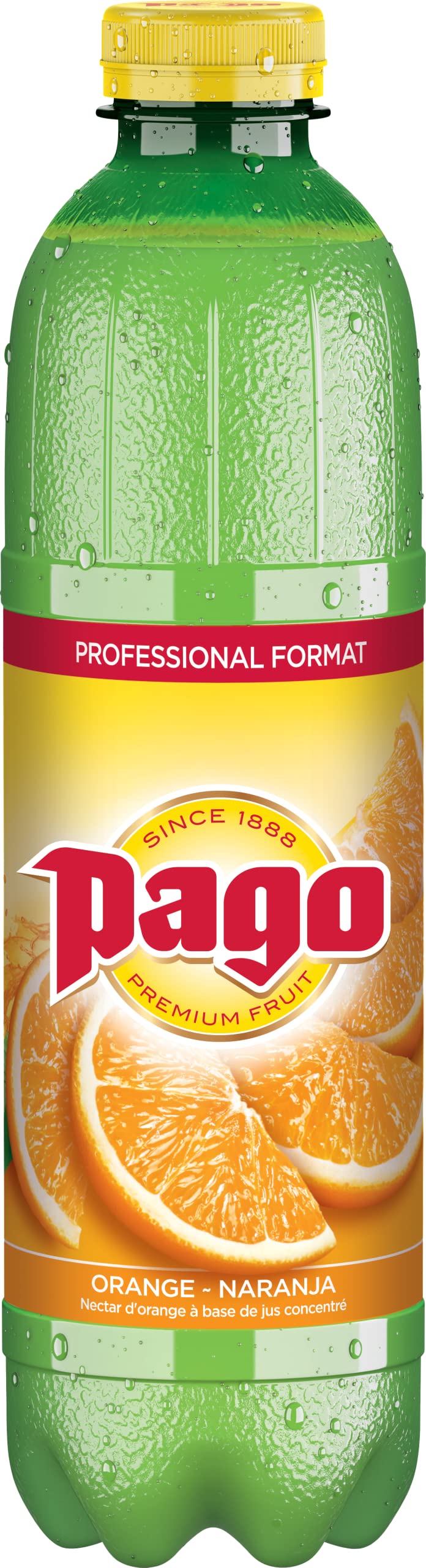 Zumos Pago Clásicos- Néctar de Naranja a partir de concentrado con vitamina C. Pack 6 x 1L