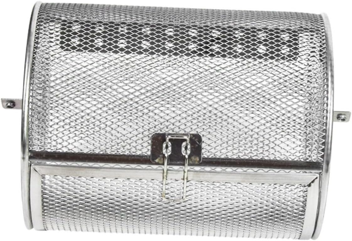Stainless Steel Grilling Cage for Bbq Rotating Baking Basket for Nuts Chestnuts Kitchen Gadget for Easy Roasting Easy to Clean