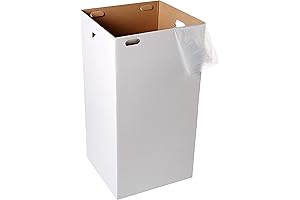 One Earth Cardboard Barrel with Trash Bag Bundle (10, 40-Gallon Cans, 20 Bags)