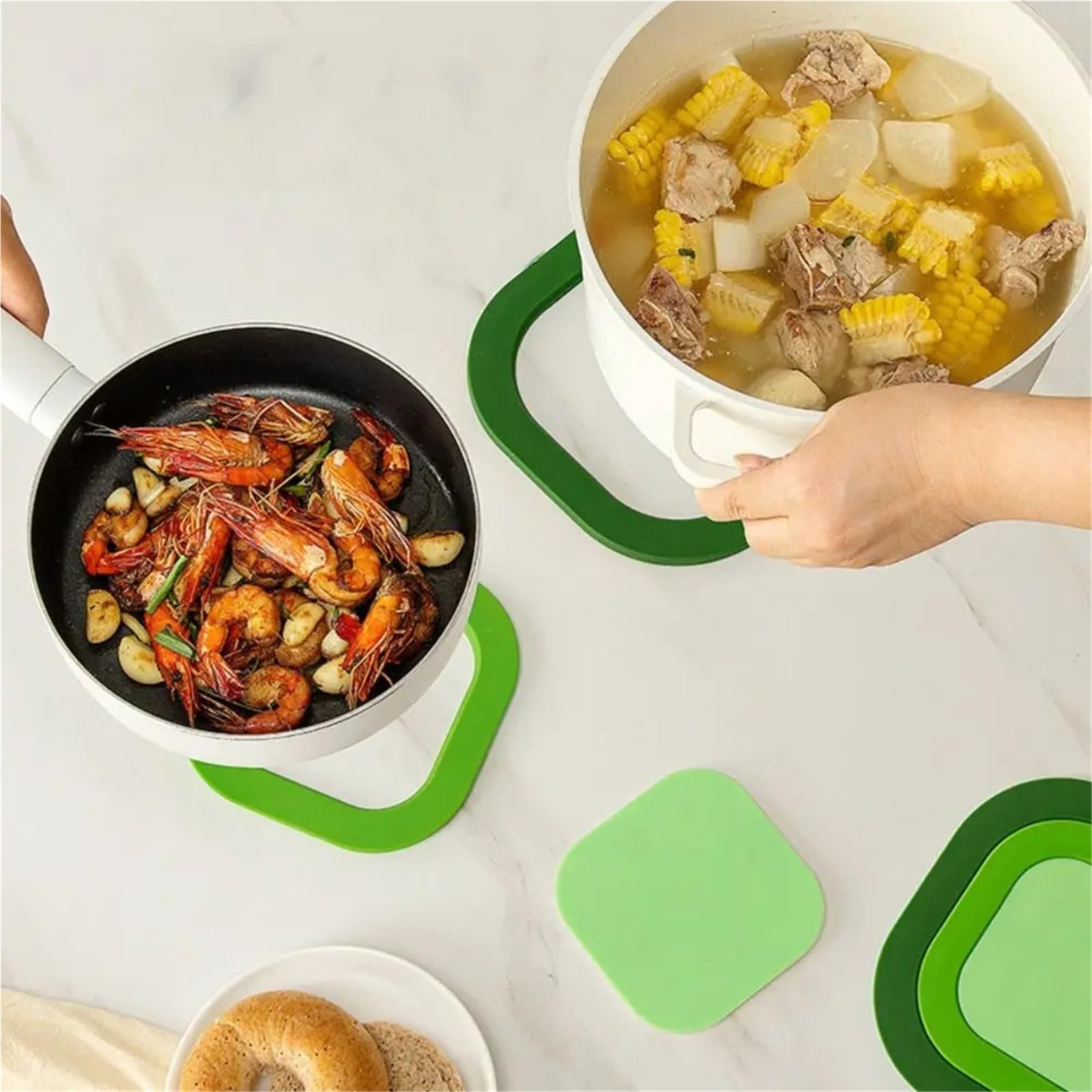 Almohadilla Aislante para Vajilla 2 Posavasos magnéticos for ollas y sartenes de Cocina, aislantes for, Almohadillas Calientes for Platos para Platos Llanos