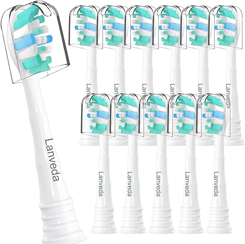 Paquete de 12 cabezales de repuesto para cepillos de dientes Philips Sonicare 4100 6100, cabezales de repuesto C1 C2 para cepillo de dientes
