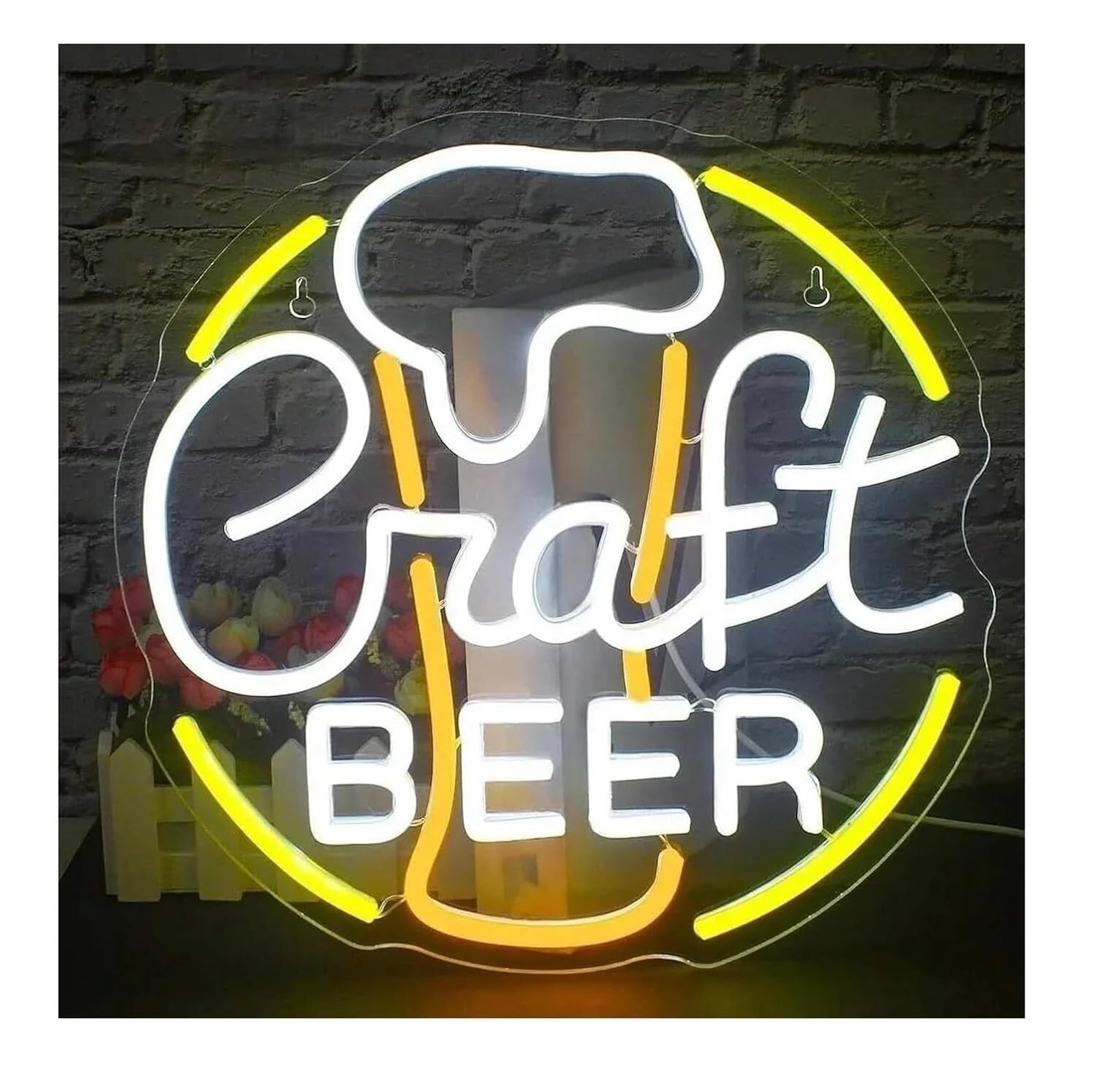 Aextroi neon Lights Sign Neon Sign Craft Beer Illuminated for Party, Disco,Restaurant