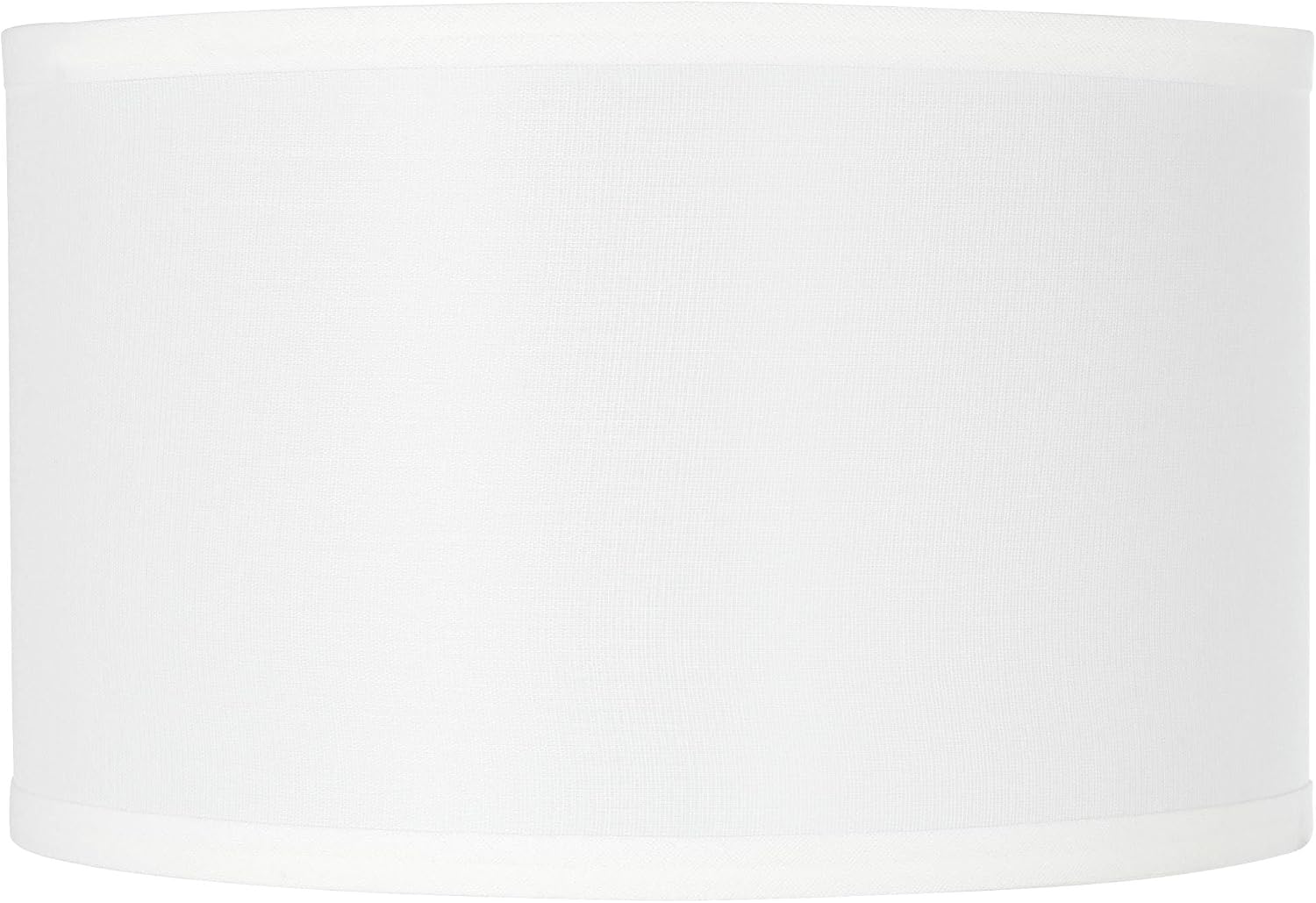 Springcrest White Linen Drum Shade 10.5"x10.5"x6.5" (Uno) - Springcrest